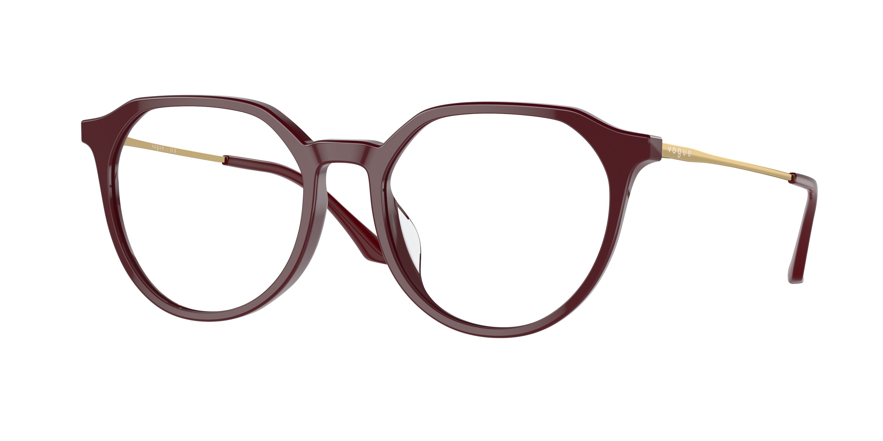 Vogue VO5430D Irregular Eyeglasses  2139-Full Bordeaux 53-140-18 - Color Map Red