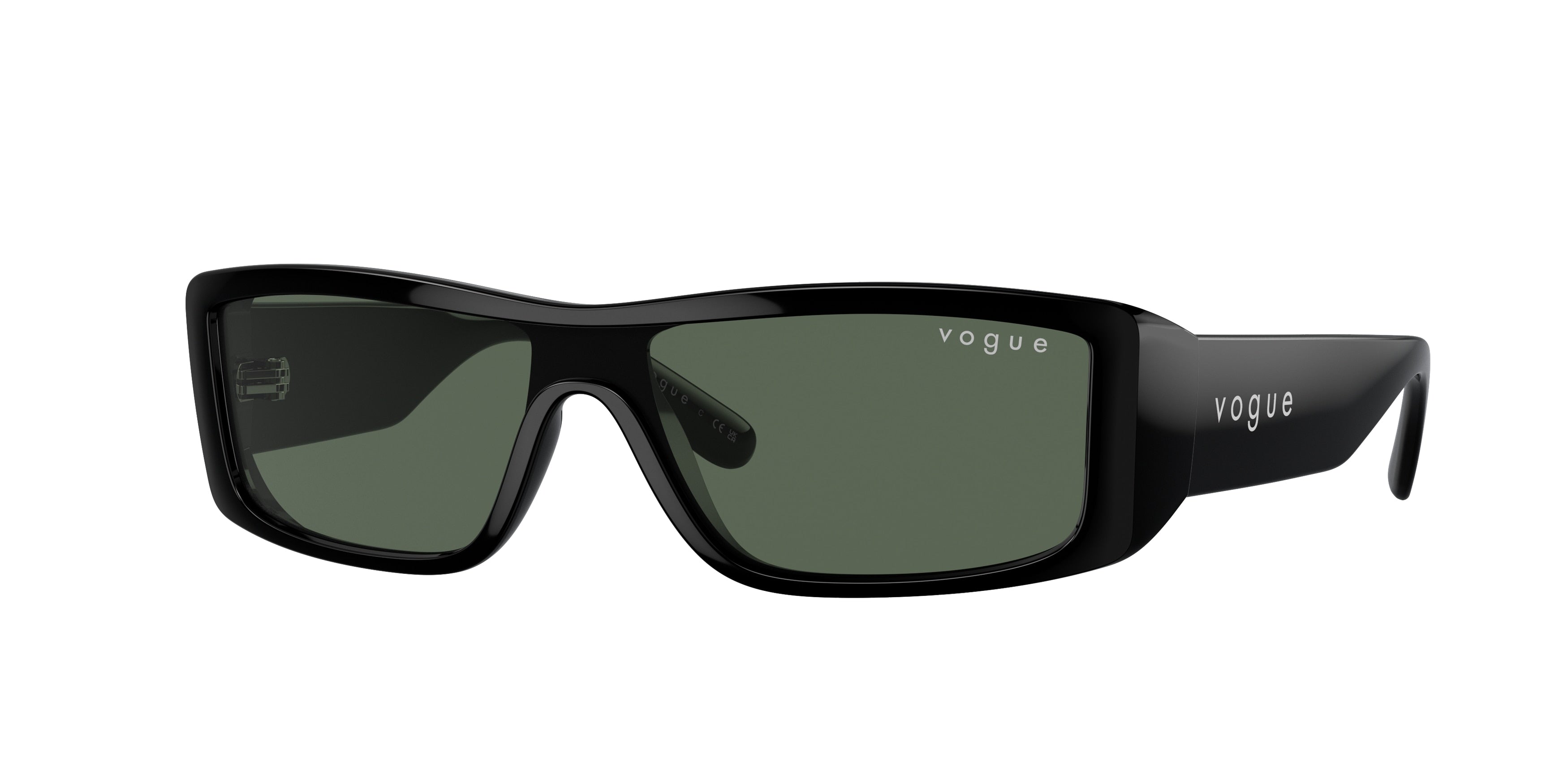 Vogue VO5442SM Rectangle Sunglasses  W44/71-Black 22-130- - Color Map Black