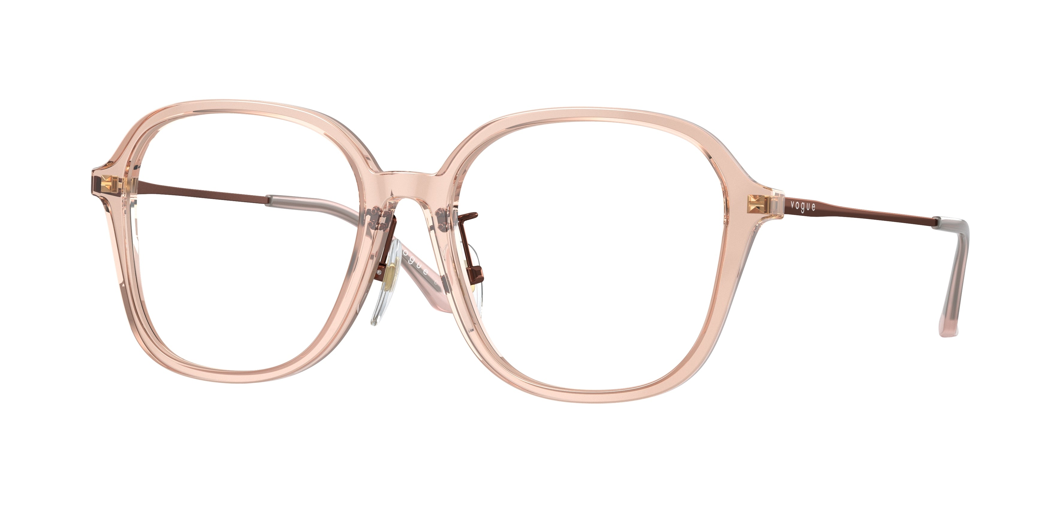 Vogue VO5467D Square Eyeglasses  2954-Transparent Peach 54-140-17 - Color Map Pink