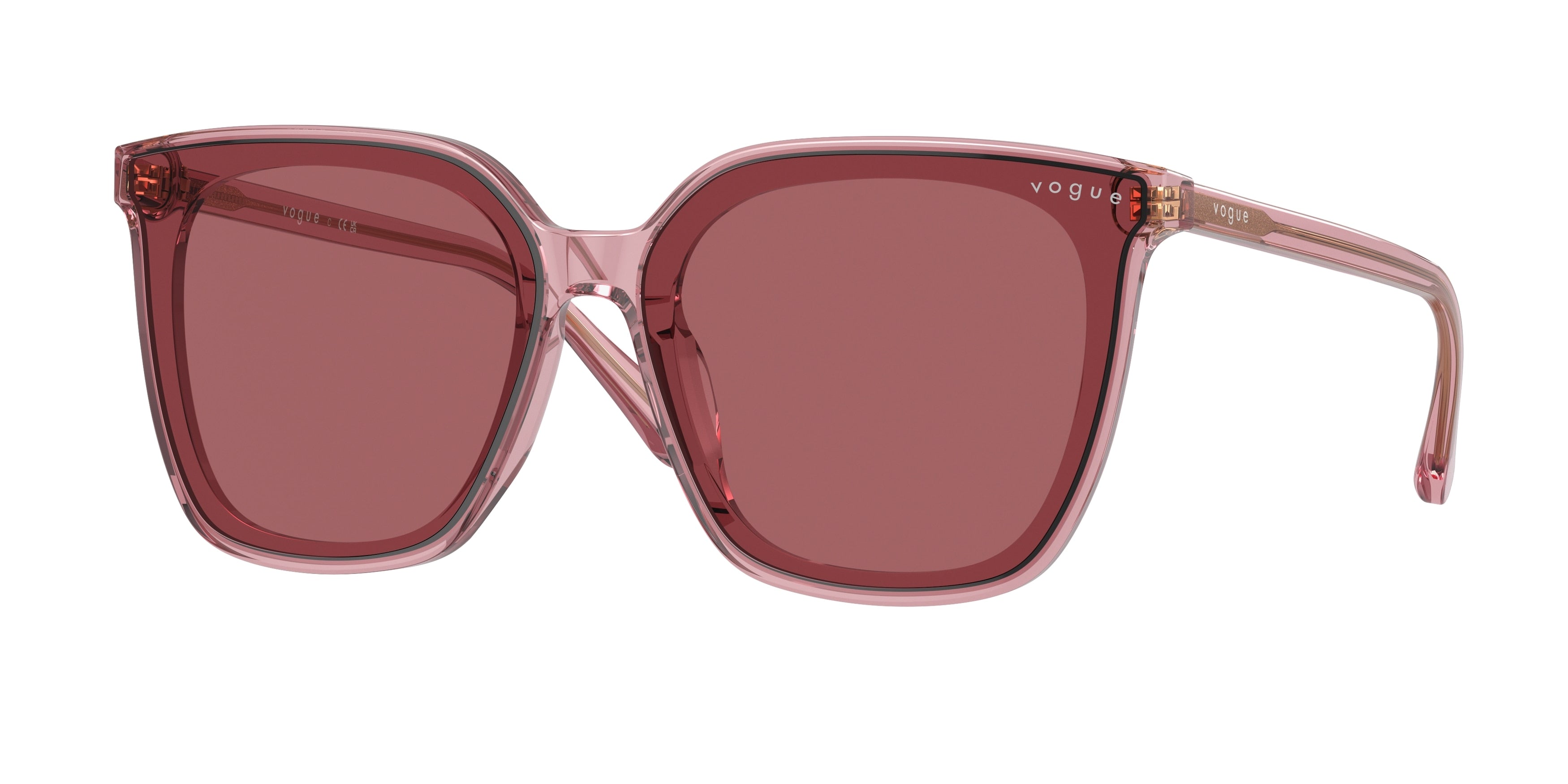 Vogue VO5499SD Square Sunglasses  303869-Transparent Pink 64-145-13 - Color Map Pink