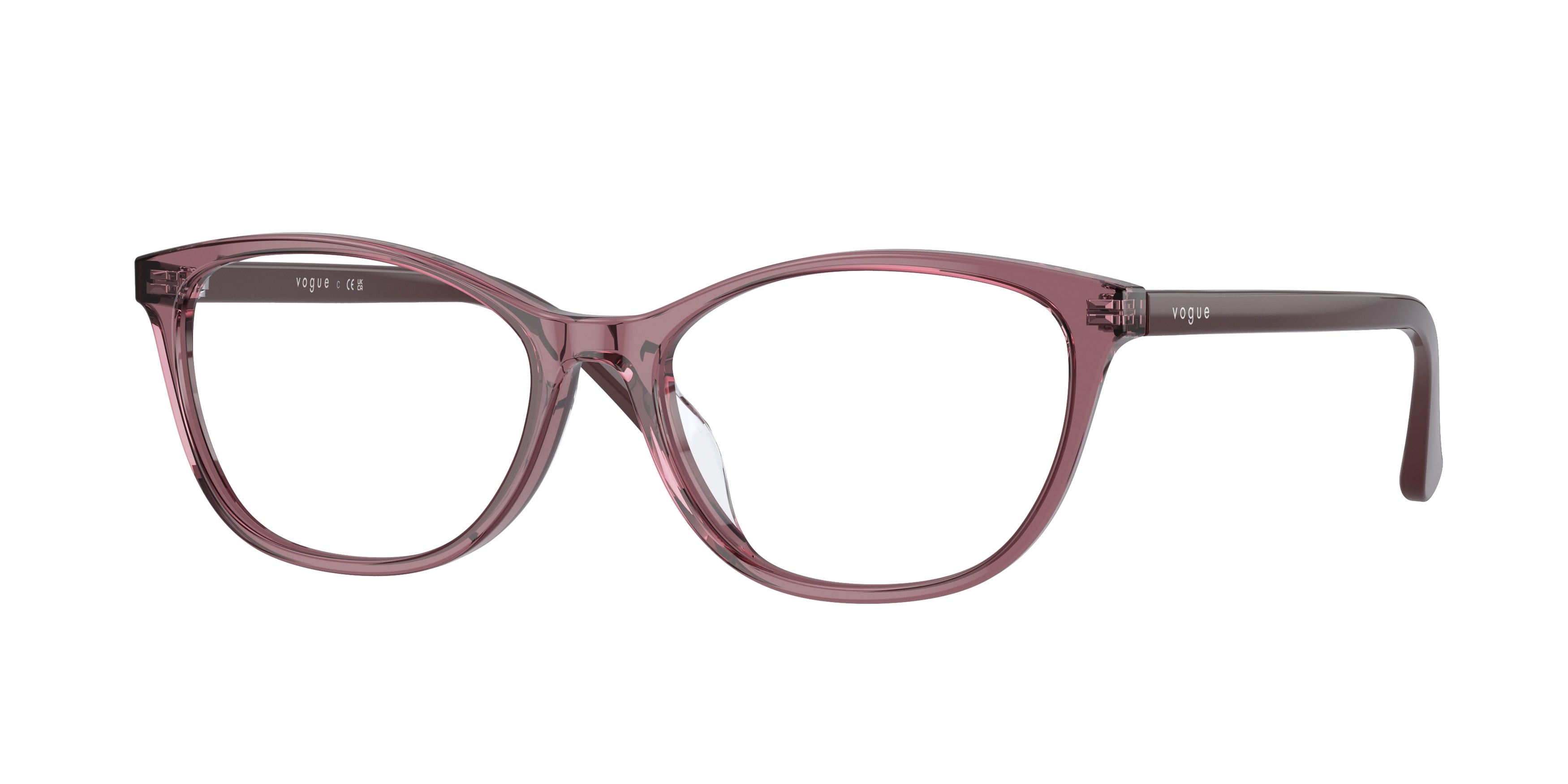 Vogue VO5502D Cat Eye Eyeglasses  2798-Transparent Cherry 54-145-16 - Color Map Violet