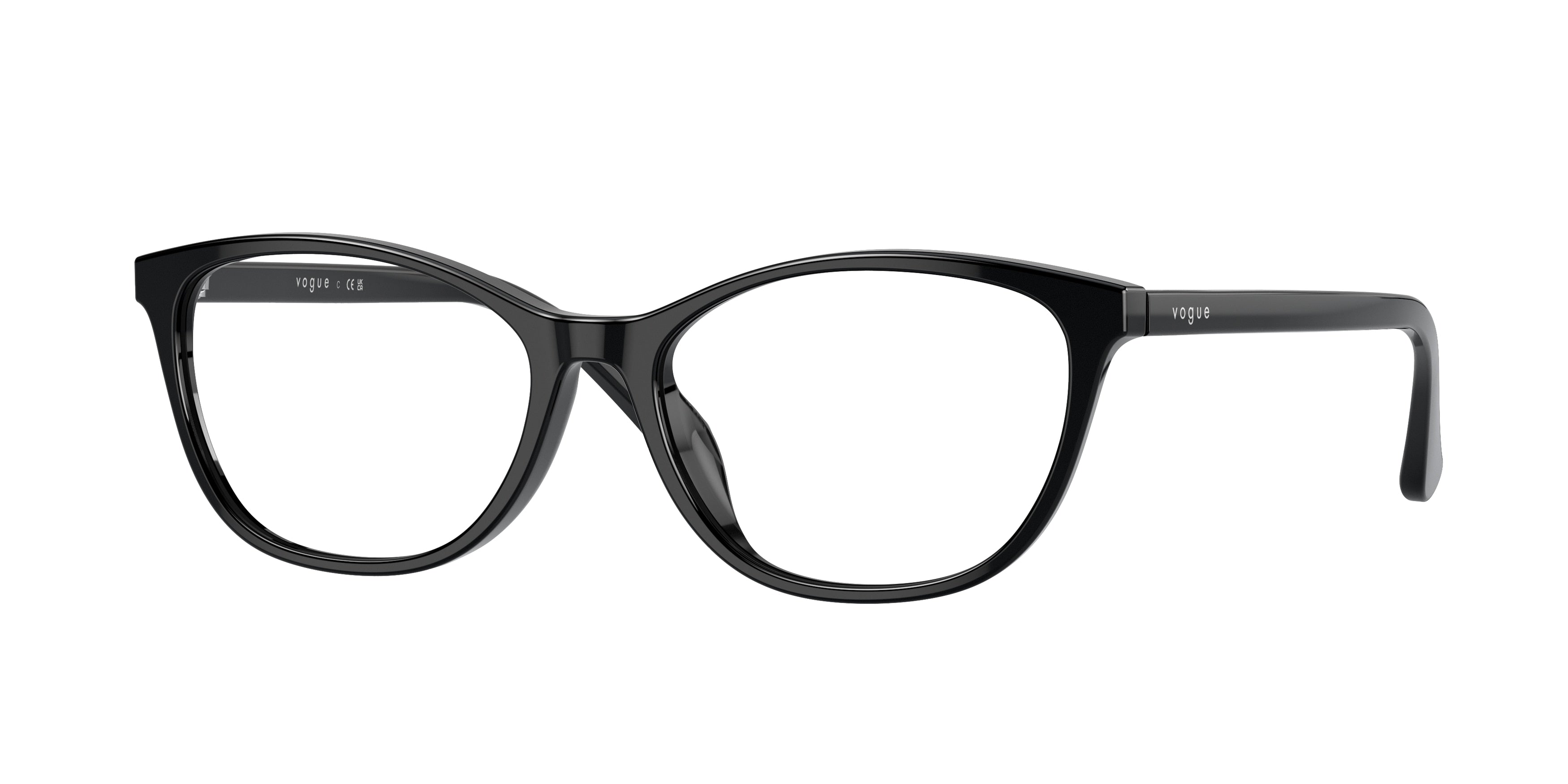 Vogue VO5502D Cat Eye Eyeglasses  W44-Black 54-145-16 - Color Map Black