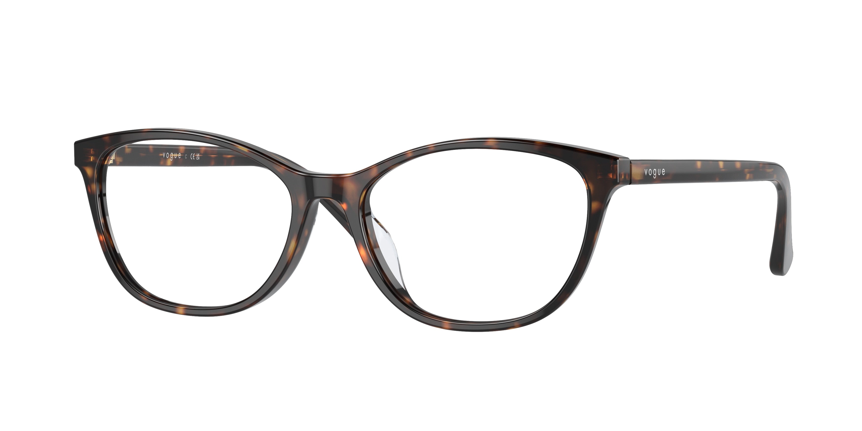 Vogue VO5502D Cat Eye Eyeglasses  W656-Dark Havana 54-145-16 - Color Map Brown