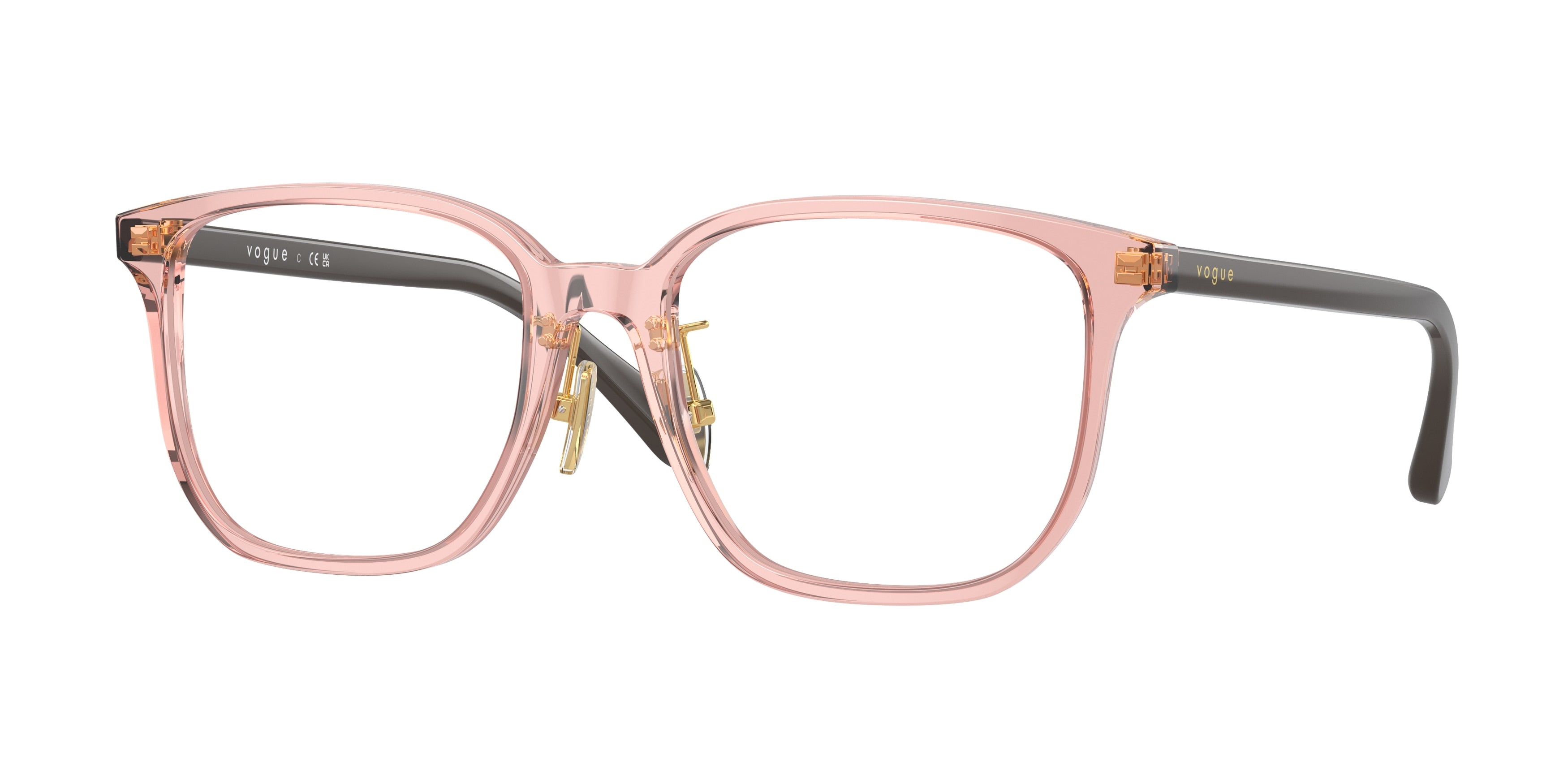 Vogue VO5550D Pillow Eyeglasses  2828-Transparent Pink 55-145-18 - Color Map Pink