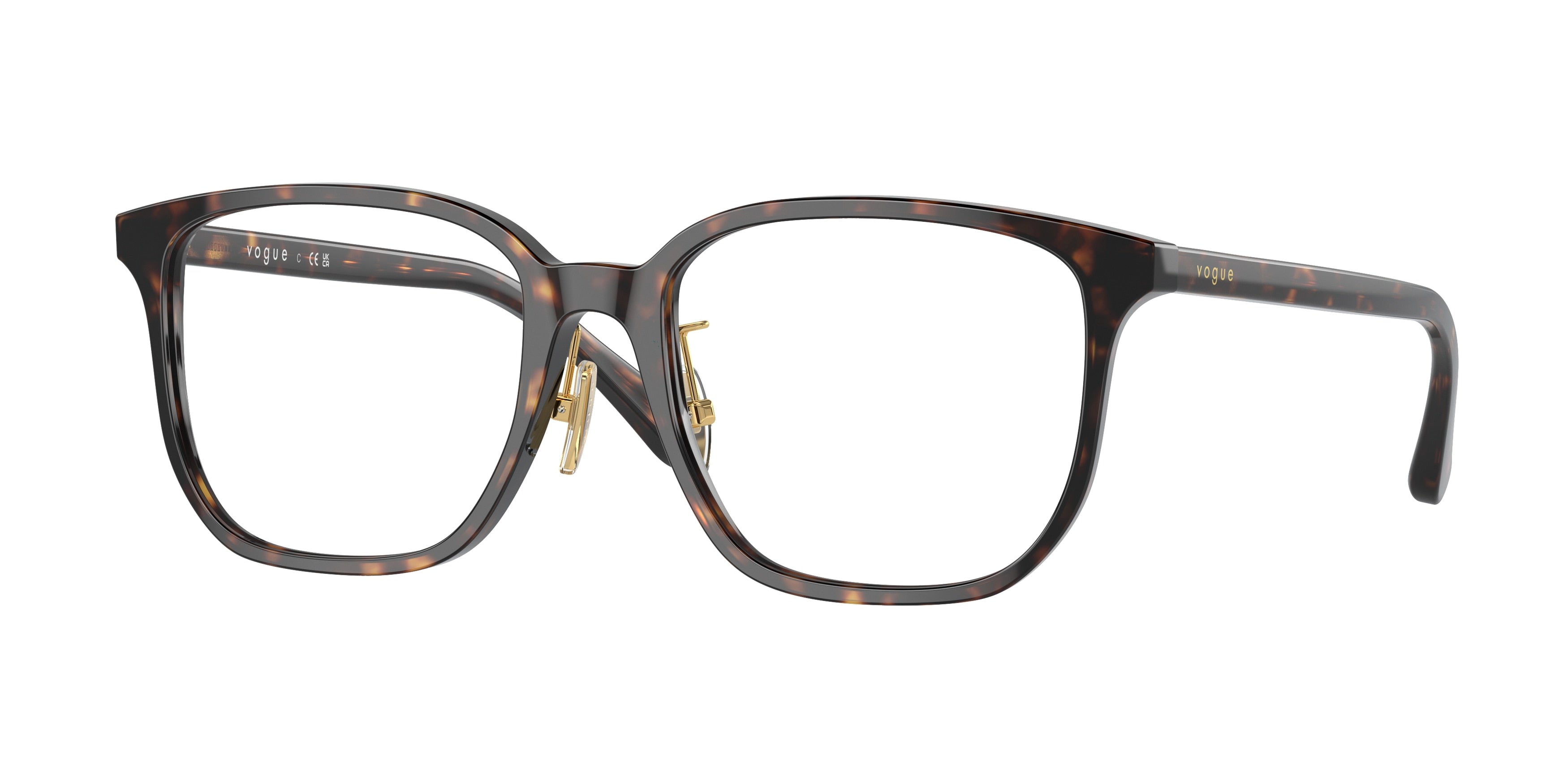 Vogue VO5550D Pillow Eyeglasses  W656-Dark Havana 55-145-18 - Color Map Brown