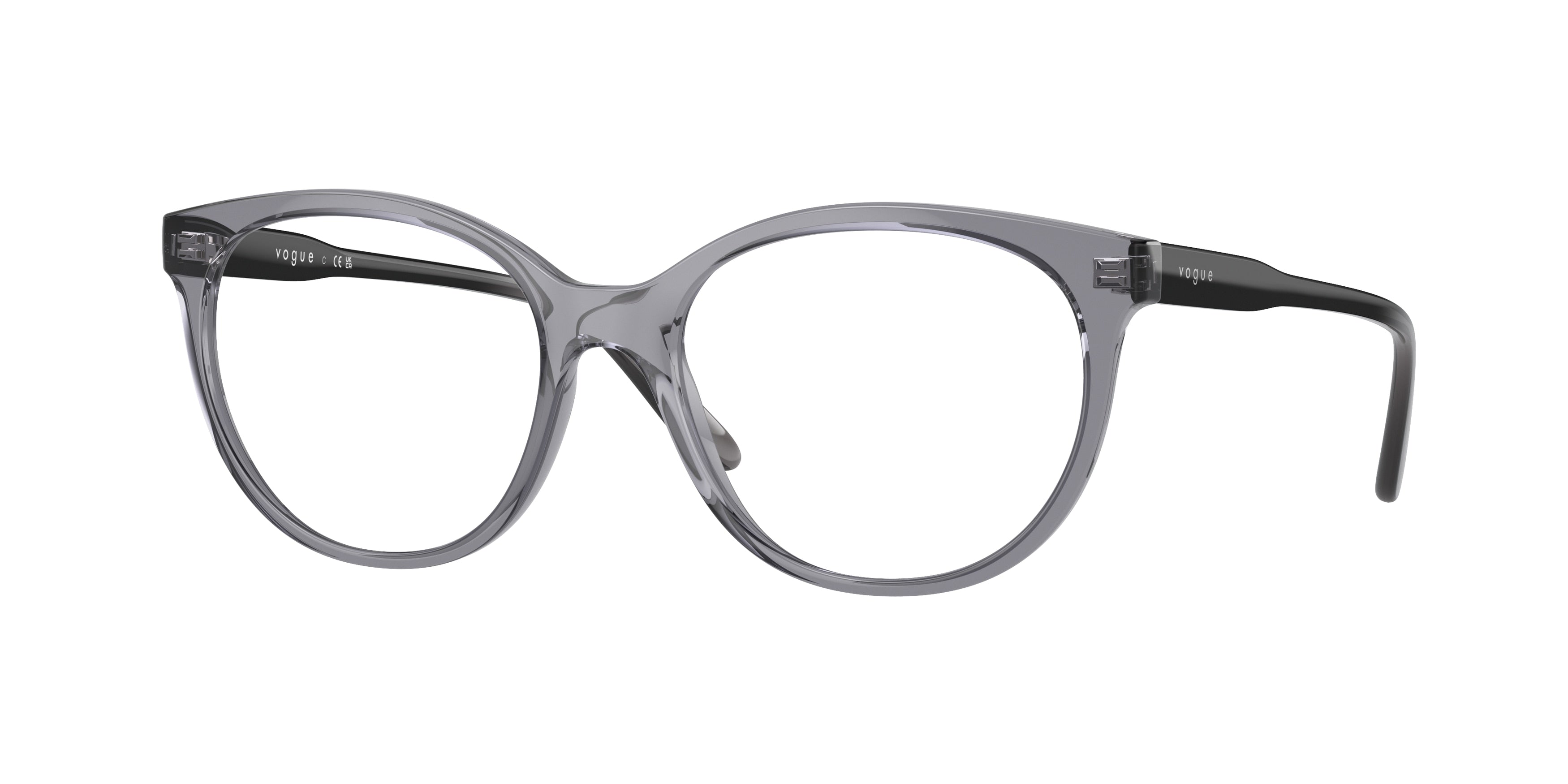 Vogue VO5552F Phantos Eyeglasses  1981-Transparent Dark Grey 53-140-17 - Color Map Grey