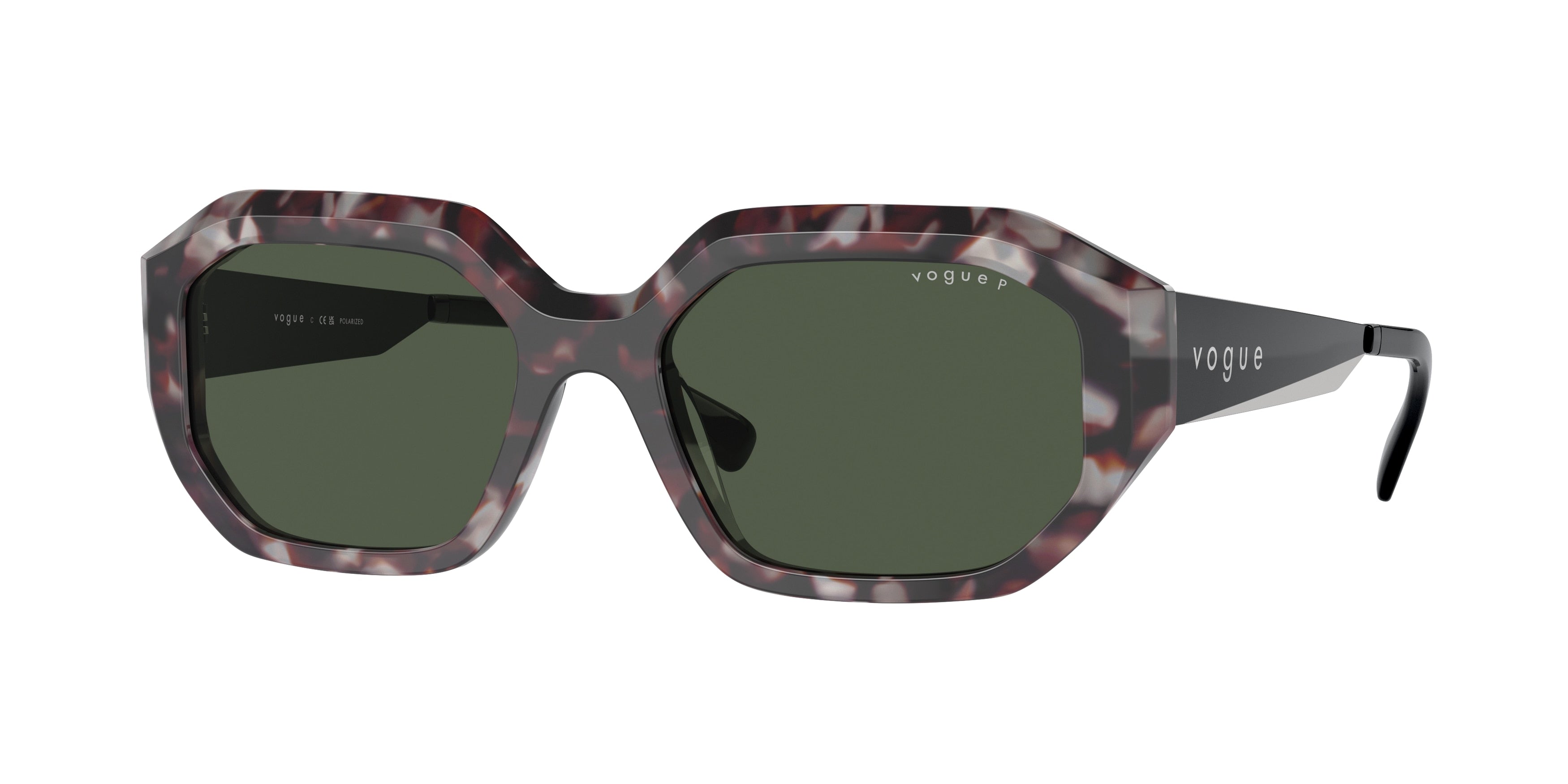 Vogue VO5554S Irregular Sunglasses  31499A-Grey Tortoise 54-140-18 - Color Map Grey