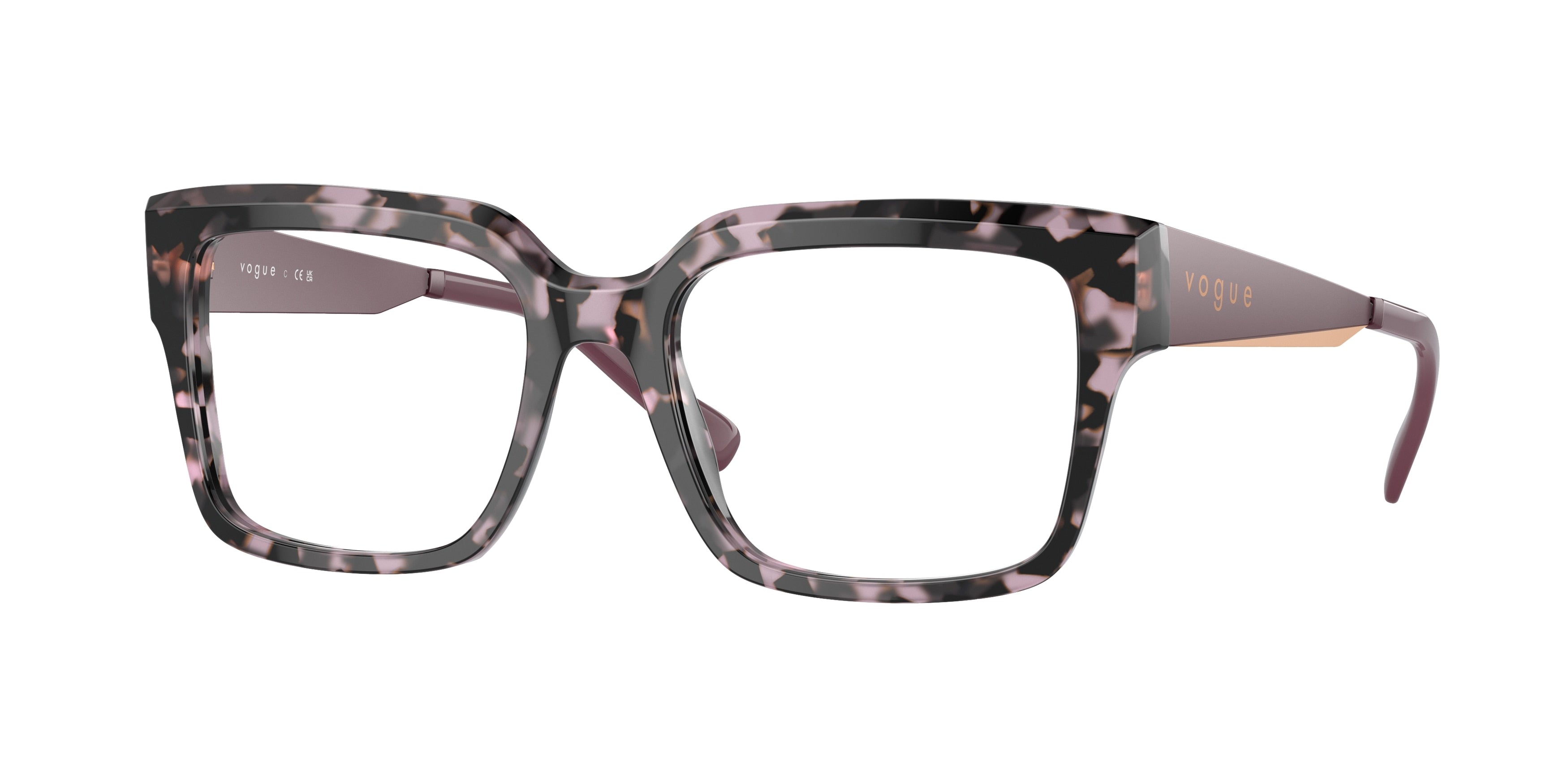 Vogue VO5559 Pillow Eyeglasses  3146-Violet Tortoise 53-140-18 - Color Map Tortoise