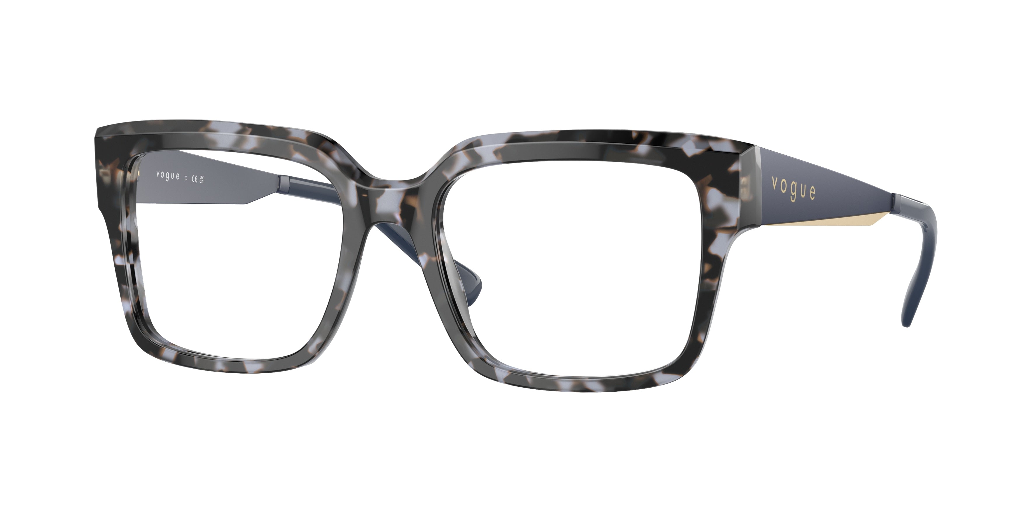 Vogue VO5559 Pillow Eyeglasses  3147-Blue Tortoise 53-140-18 - Color Map Blue