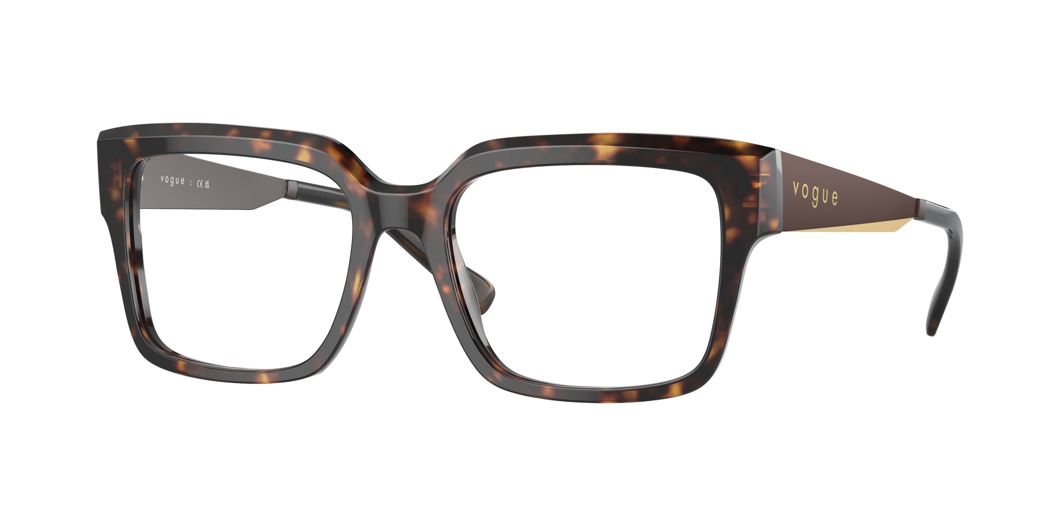 Vogue VO5559 Pillow Eyeglasses  W656-Dark Havana 53-140-18 - Color Map Brown