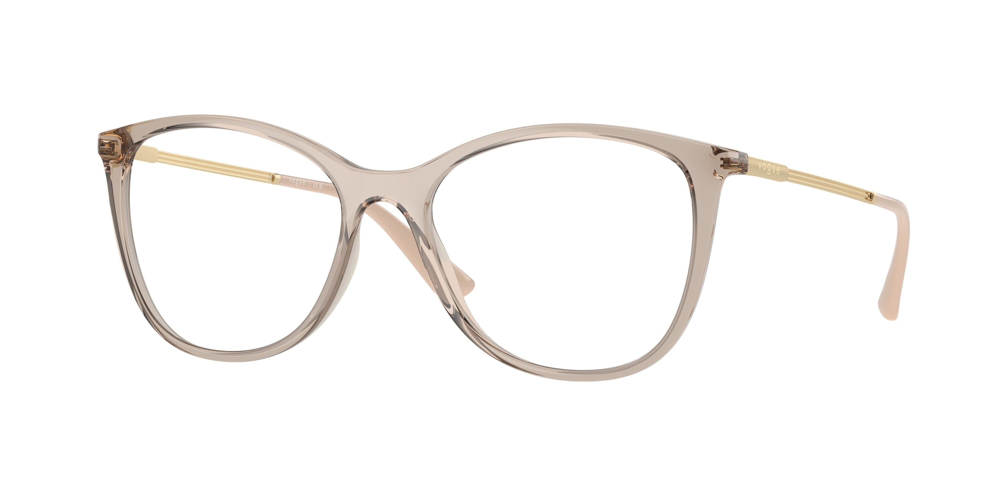 Vogue VO5562 Phantos Eyeglasses  2990-Transparent Caramel 54-140-17 - Color Map Brown