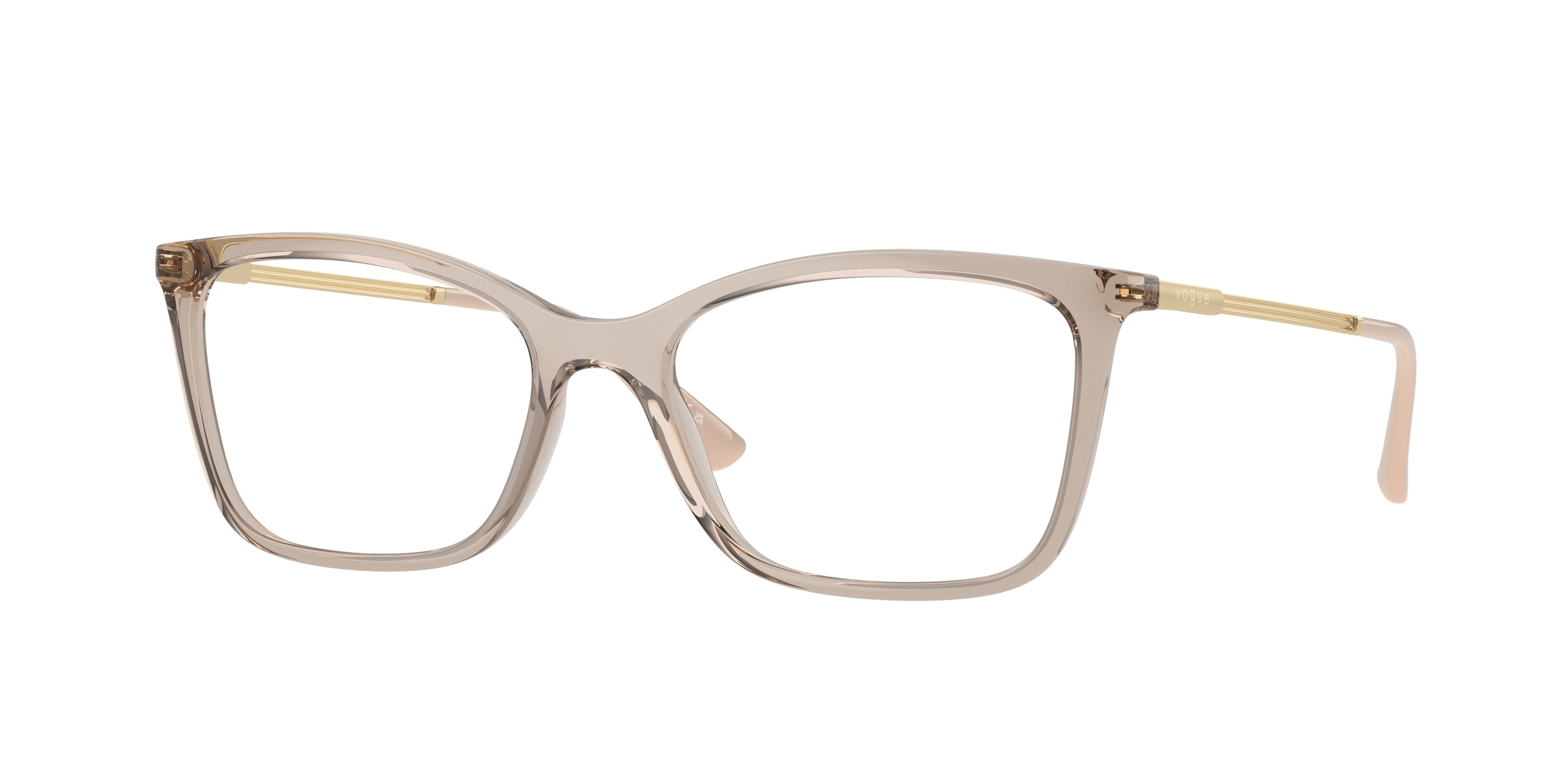 Vogue VO5563 Butterfly Eyeglasses  2990-Transparent Caramel 53-140-17 - Color Map Brown