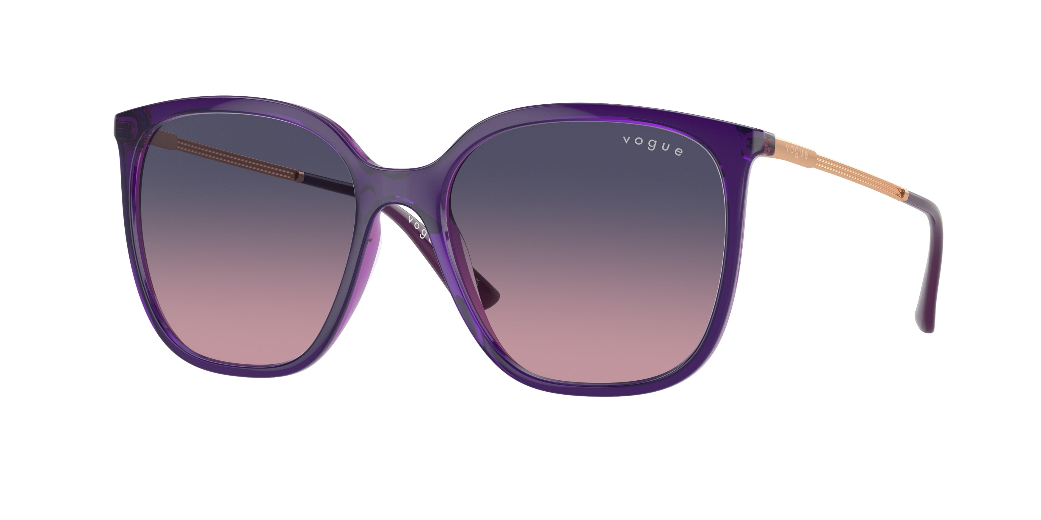 Vogue VO5564SF Square Sunglasses  1647I6-Transparent Violet 54-140-17 - Color Map Violet