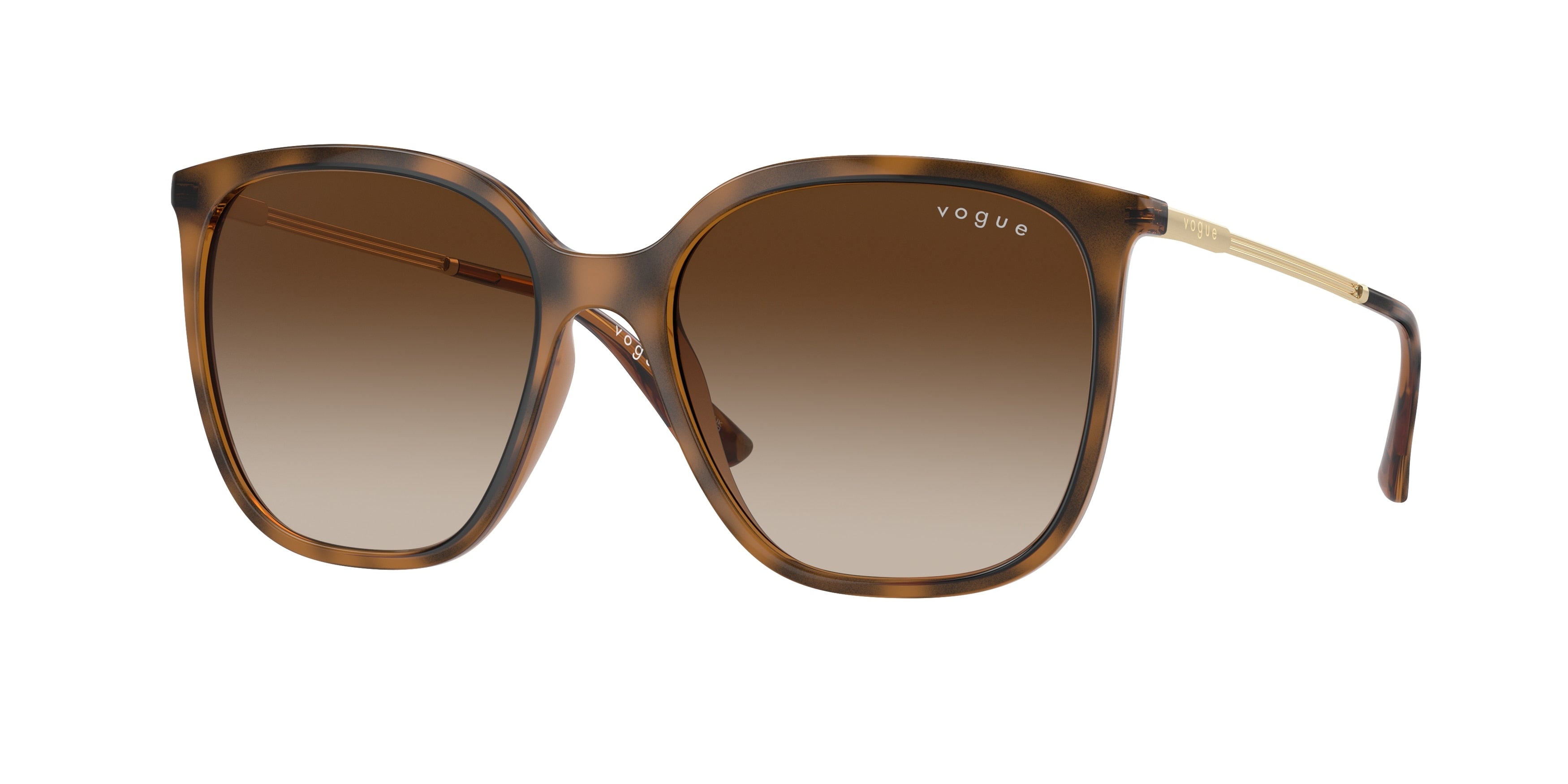 Vogue VO5564S Square Sunglasses  238613-Top Dark Havana/Light Brown 54-140-17 - Color Map Brown