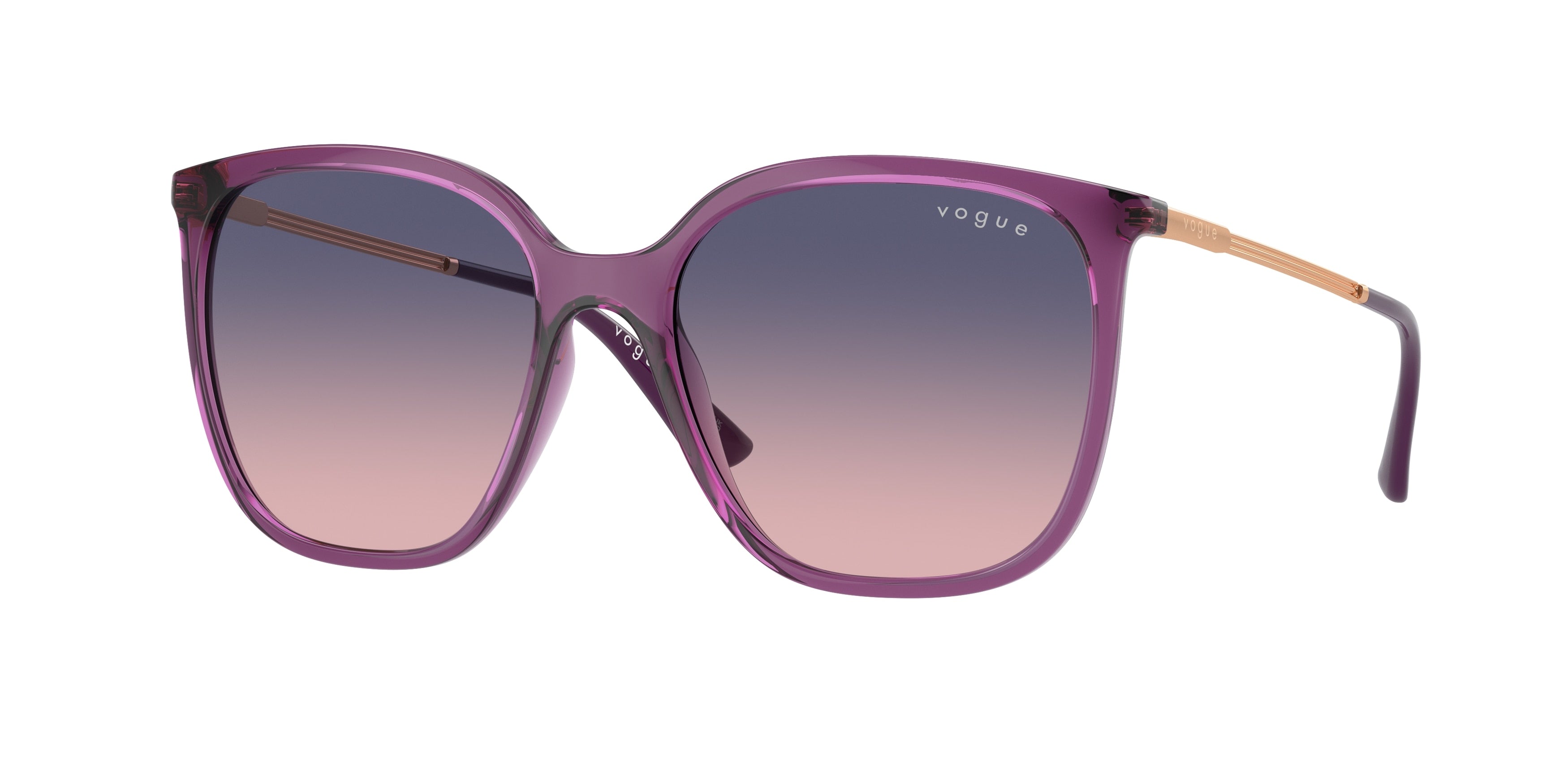 Vogue VO5564S Square Sunglasses  3119I6-Transparent Violet 54-140-17 - Color Map Violet