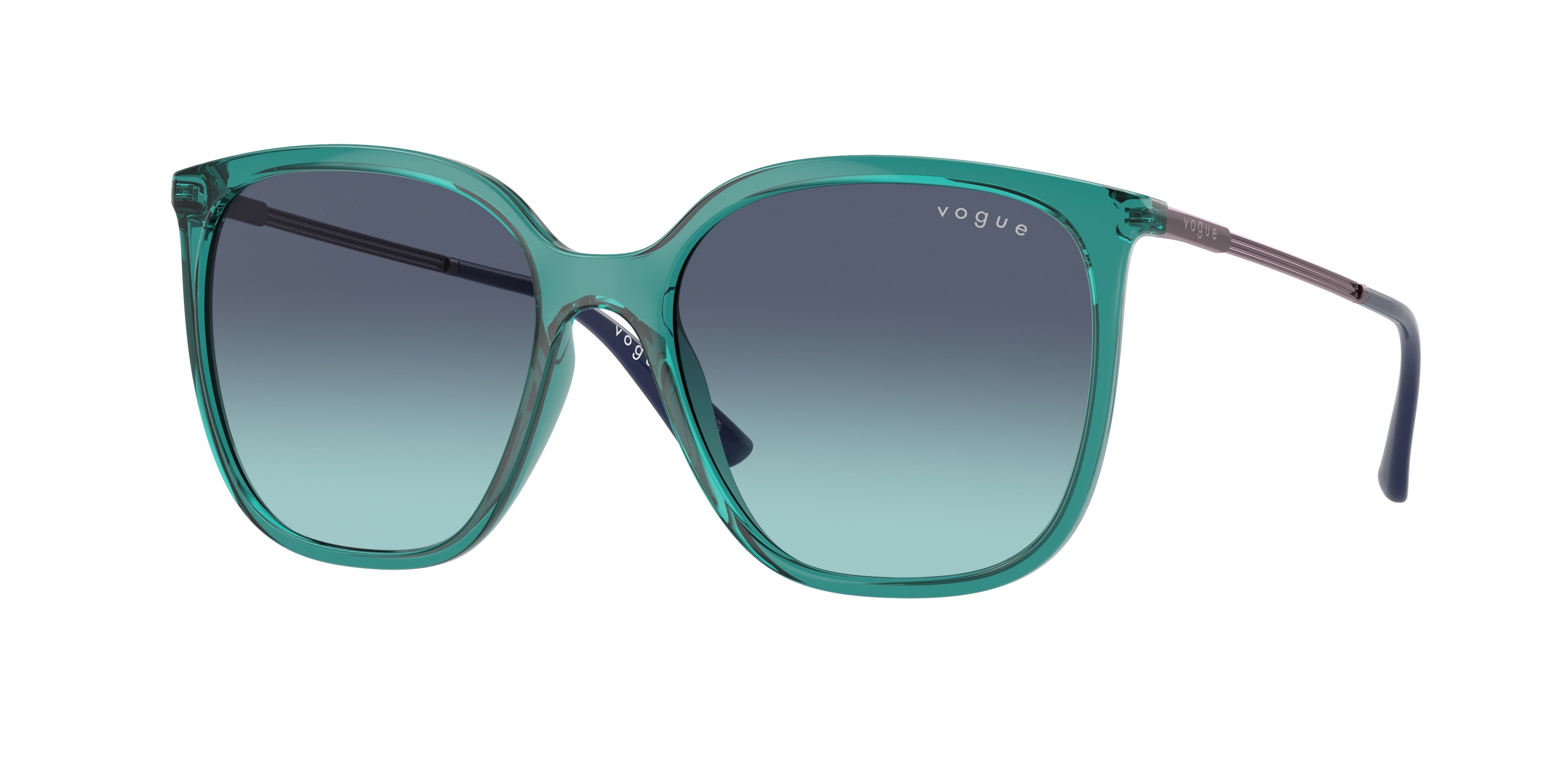 Vogue VO5564S Square Sunglasses  31204S-Transparent Petroleum 54-140-17 - Color Map Green