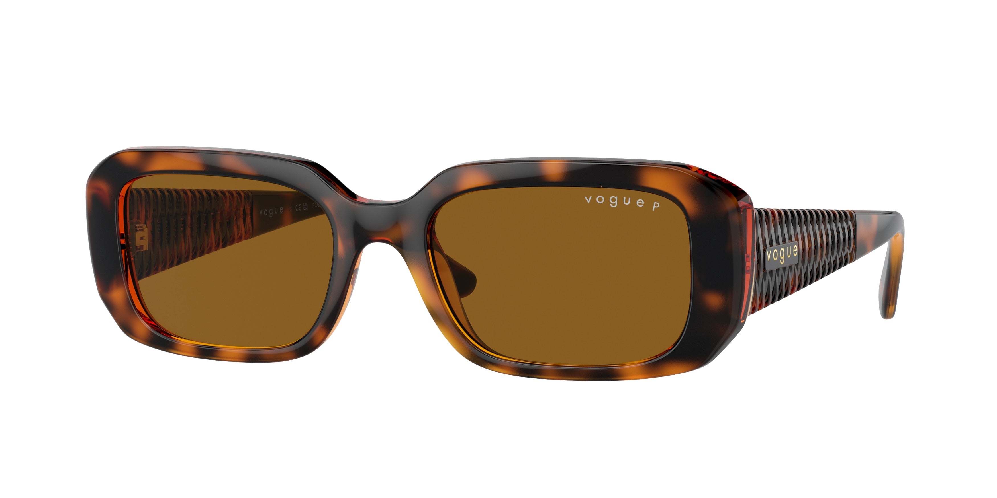 Vogue VO5565S Pillow Sunglasses  W65683-Dark Havana 53-135-19 - Color Map Brown