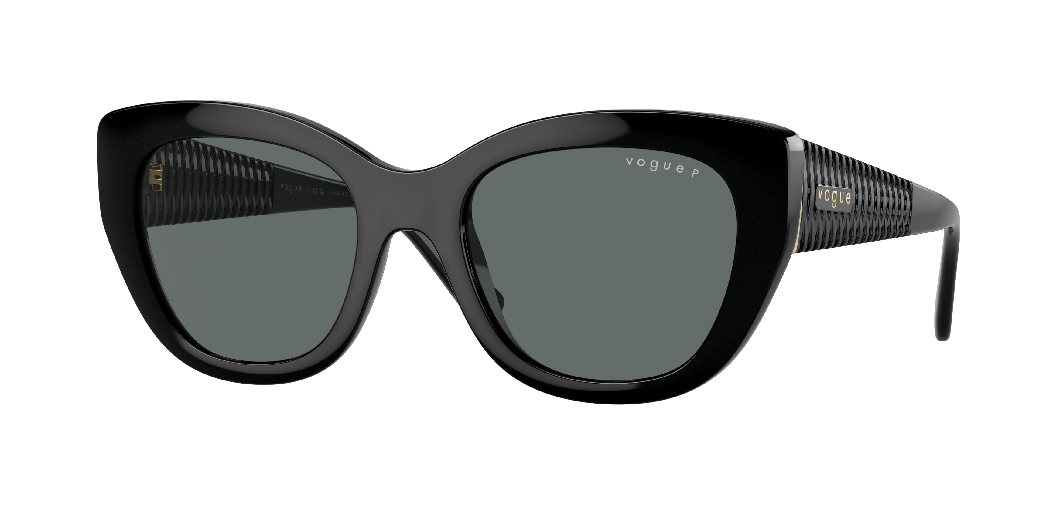 Vogue VO5567S Butterfly Sunglasses  W44/81-Black 52-135-20 - Color Map Black