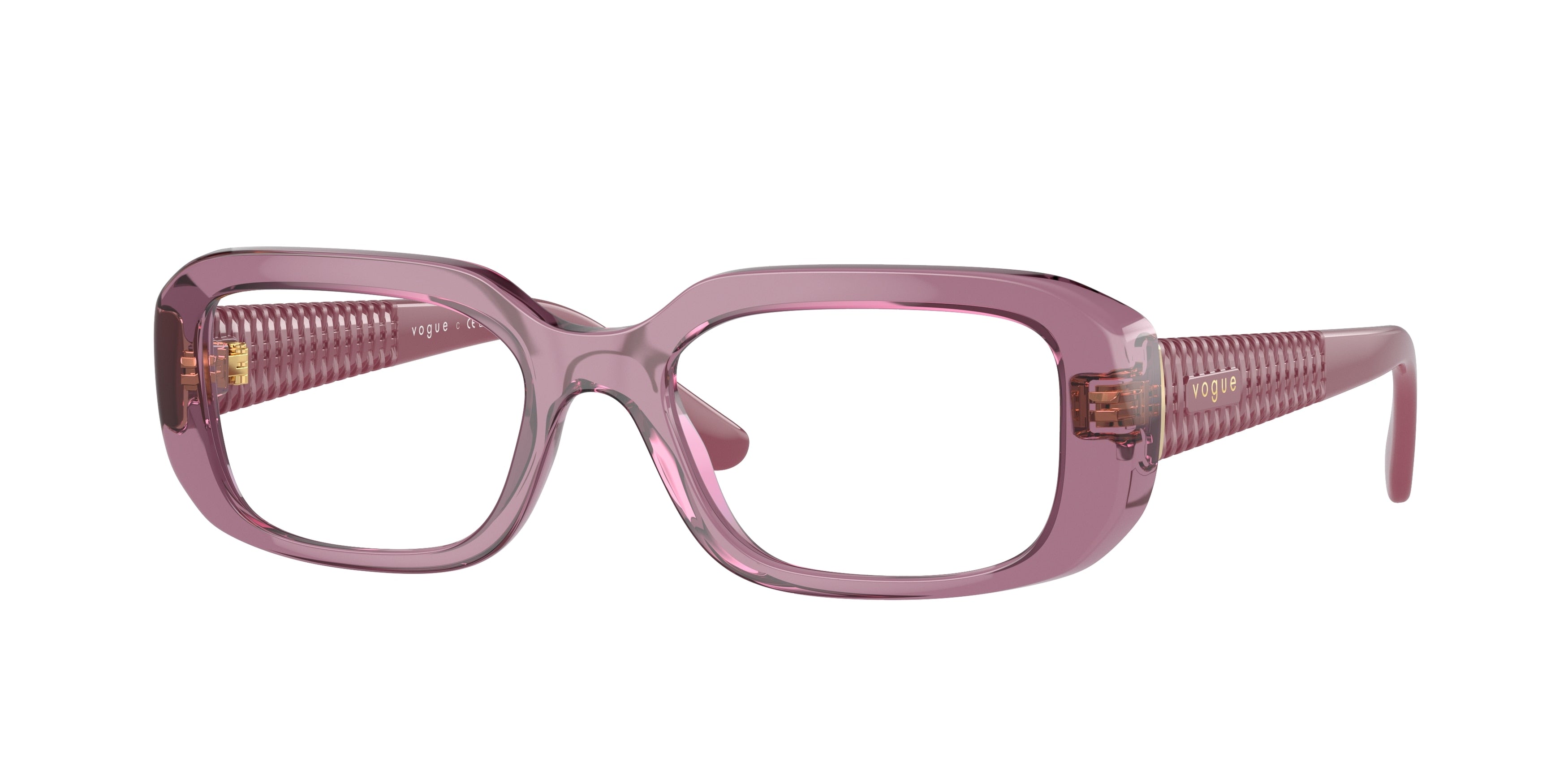 Vogue VO5568 Pillow Eyeglasses  2761-Transparent Purple 51-135-19 - Color Map Violet