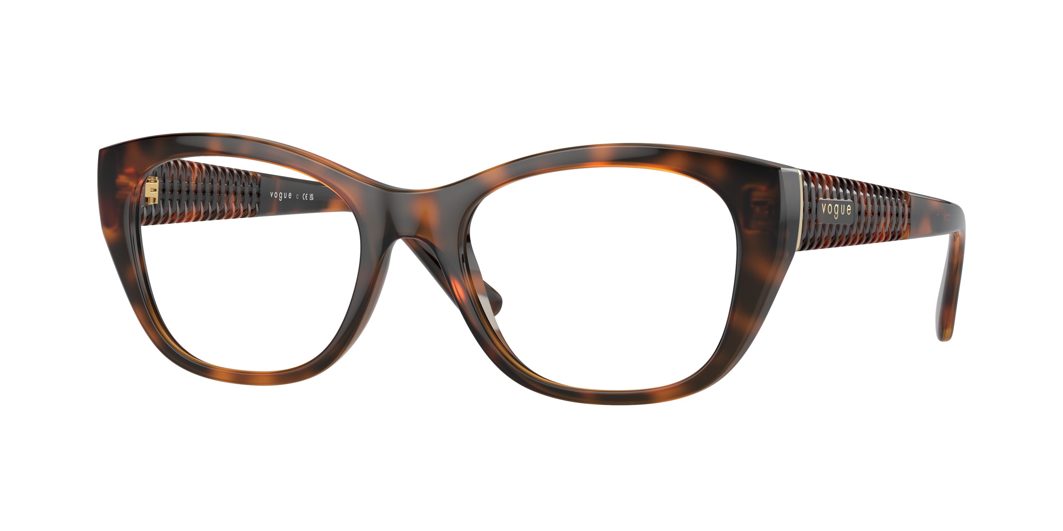 Vogue VO5569 Cat Eye Eyeglasses  W656-Dark Havana 53-135-19 - Color Map Brown