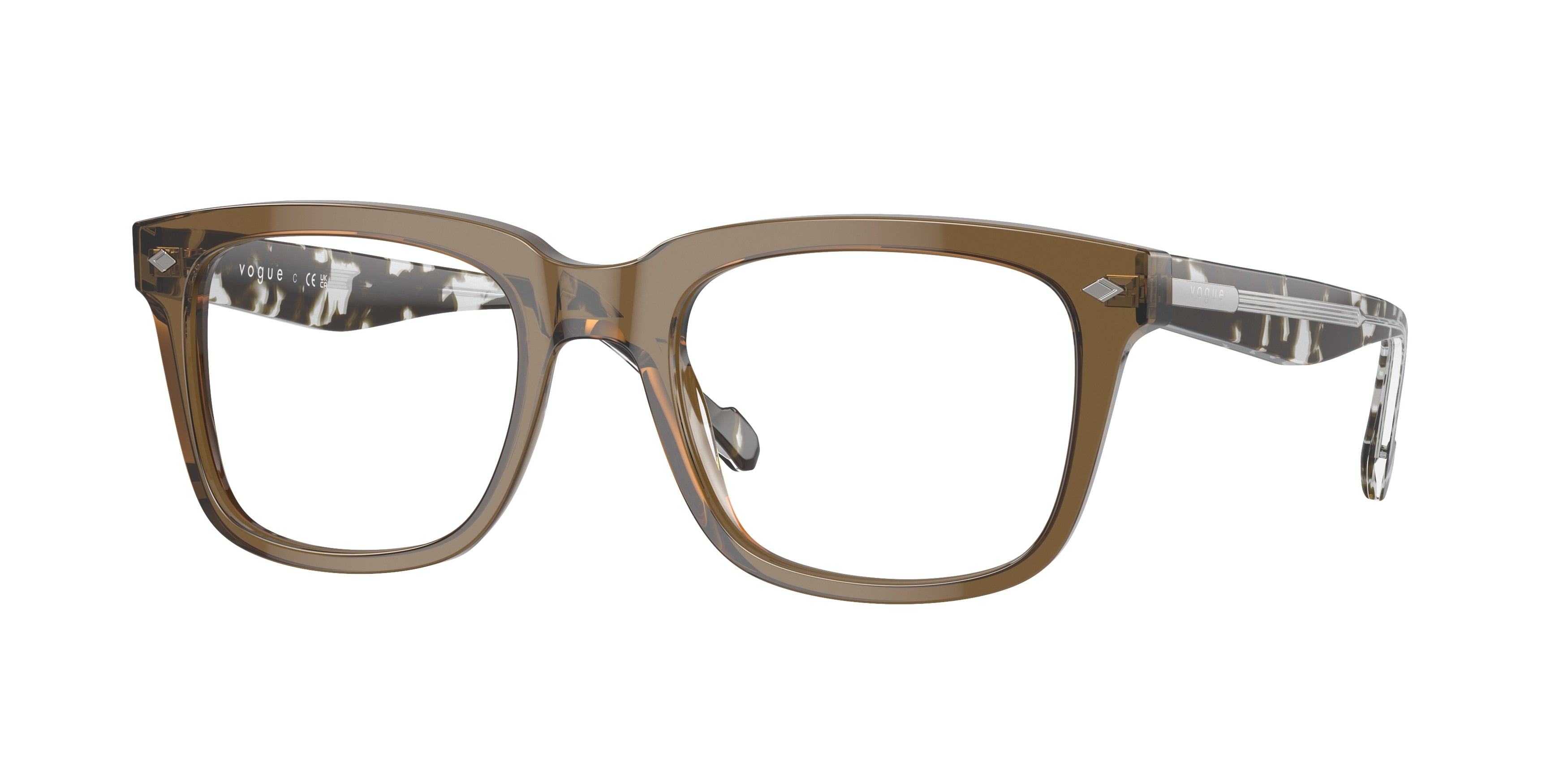 Vogue VO5572 Pillow Eyeglasses  3144-Transparent Olive Green 54-145-20 - Color Map Green