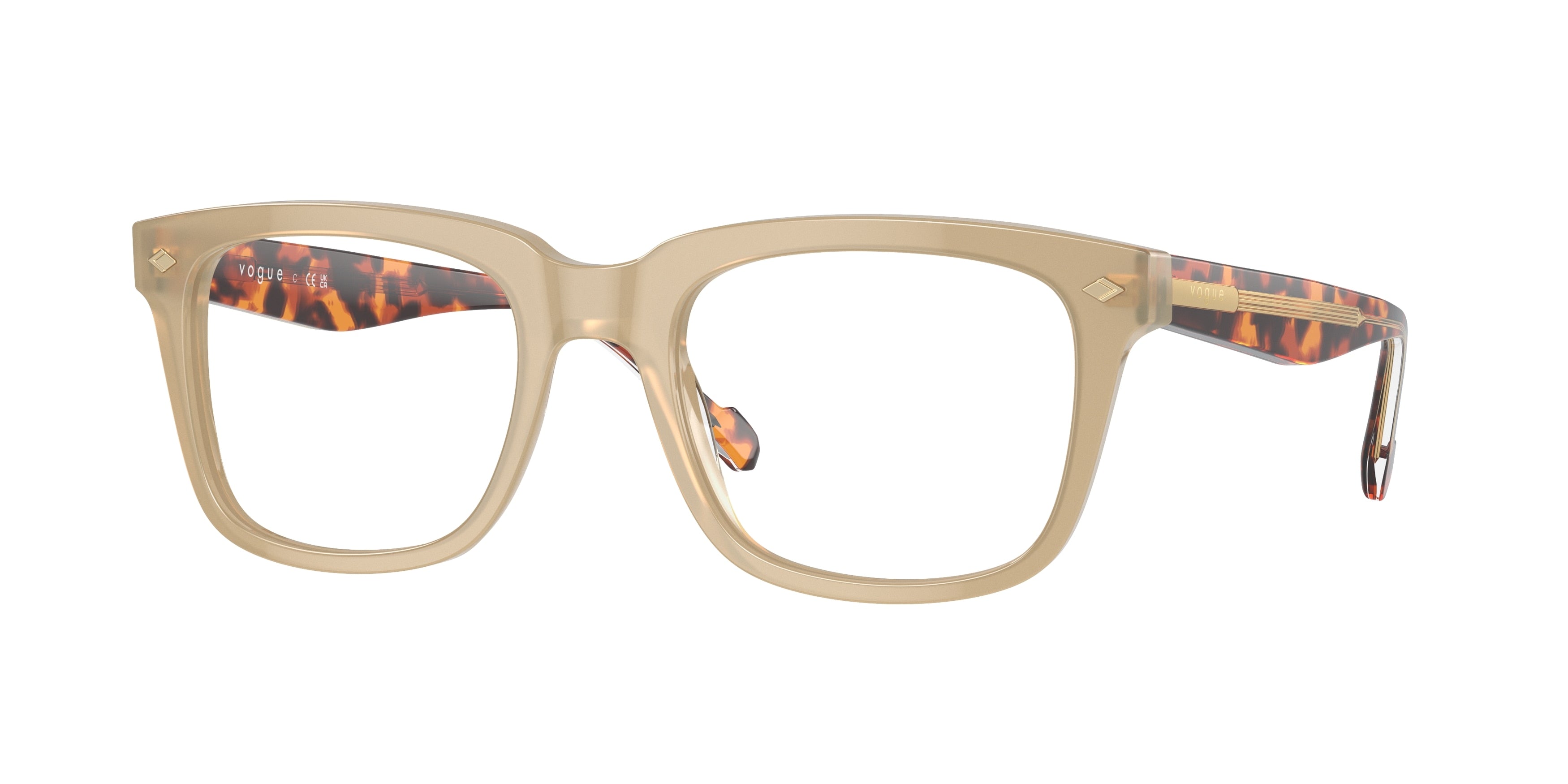 Vogue VO5572 Pillow Eyeglasses  W900-Opal Beige 54-145-20 - Color Map Brown