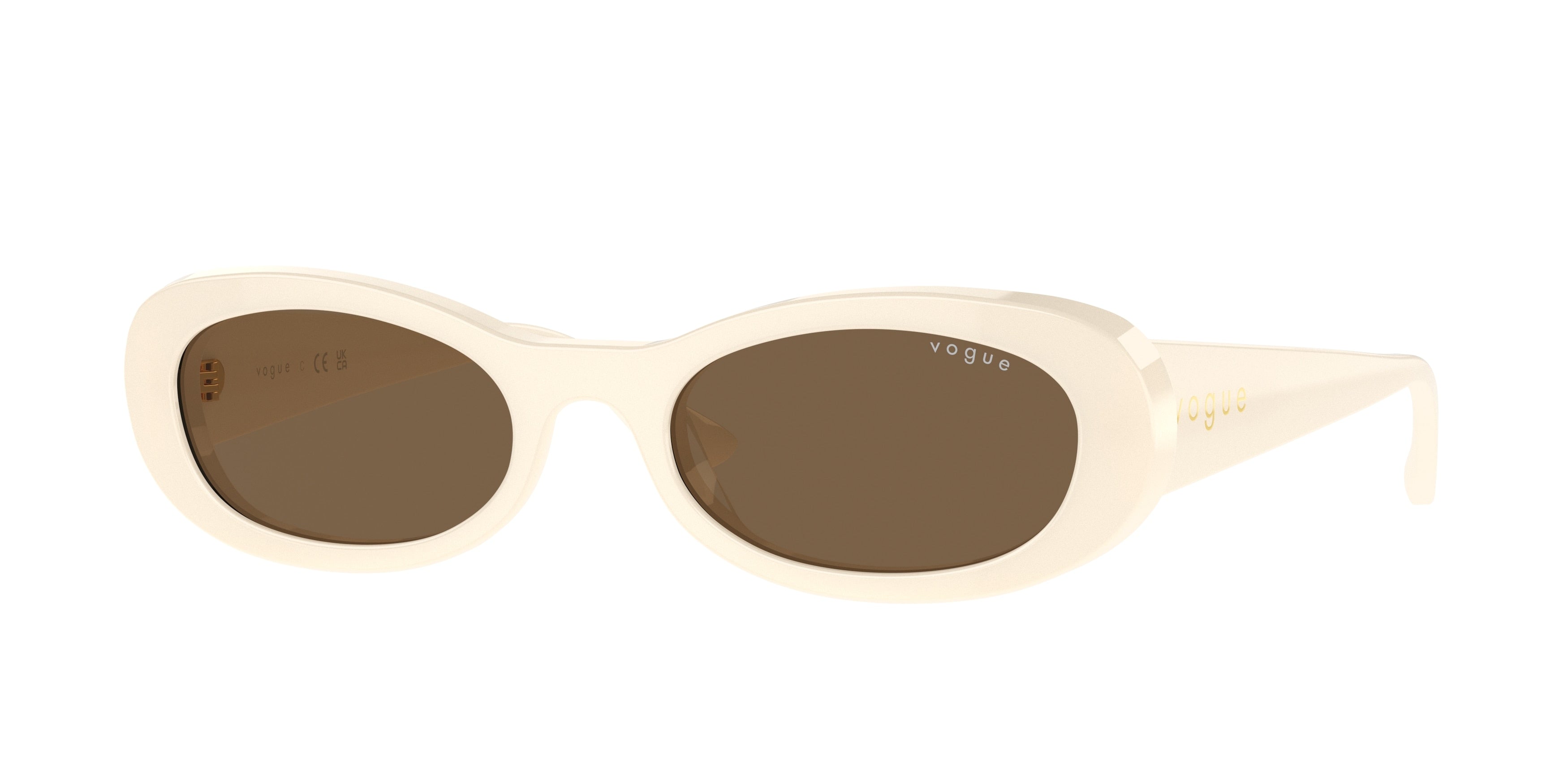 Vogue VO5582S Oval Sunglasses  316773-Full Ivory 53-140-20 - Color Map White