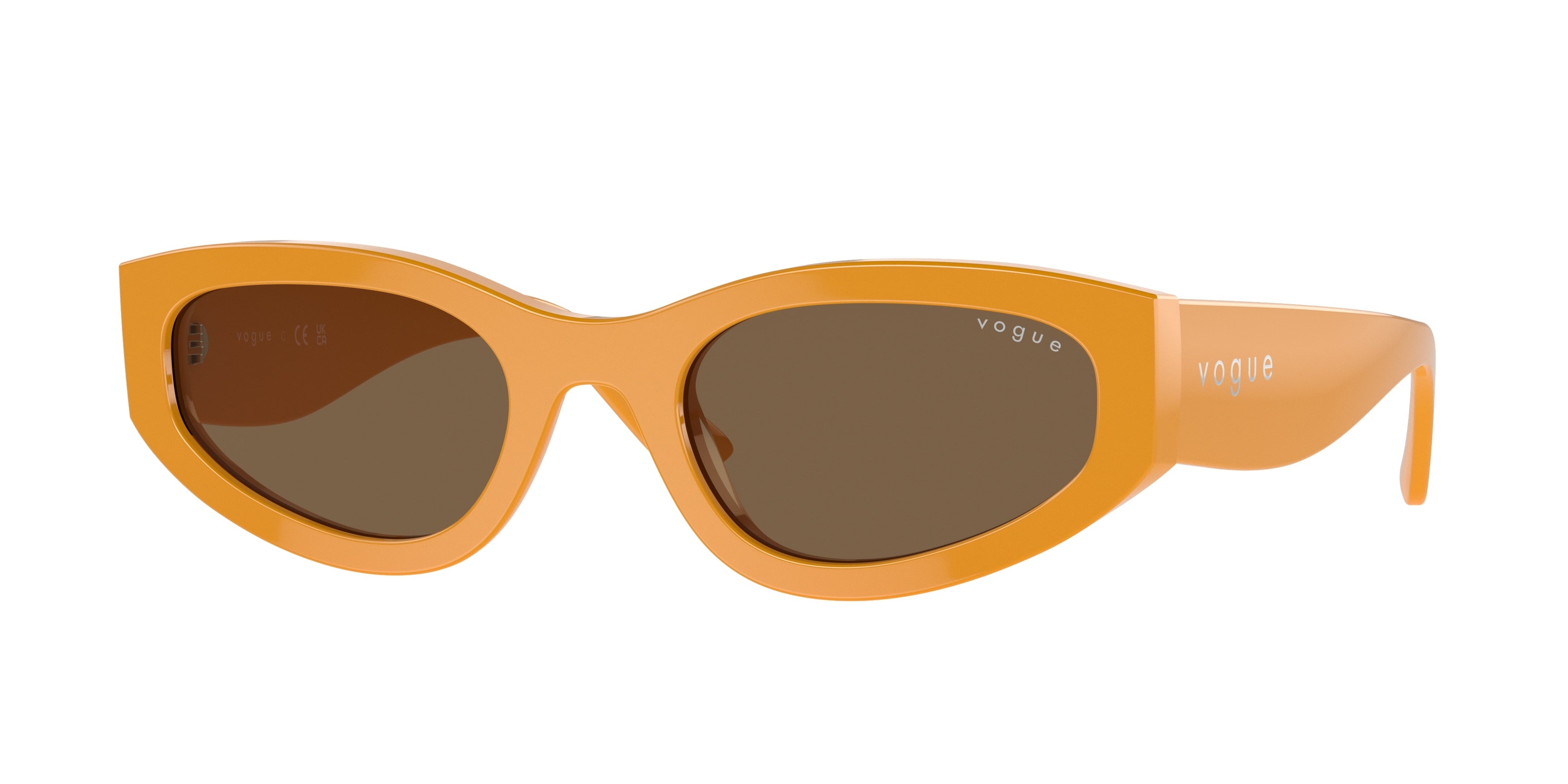 Vogue VO5585S Irregular Sunglasses  315973-Full Ocher 54-140-22 - Color Map Yellow