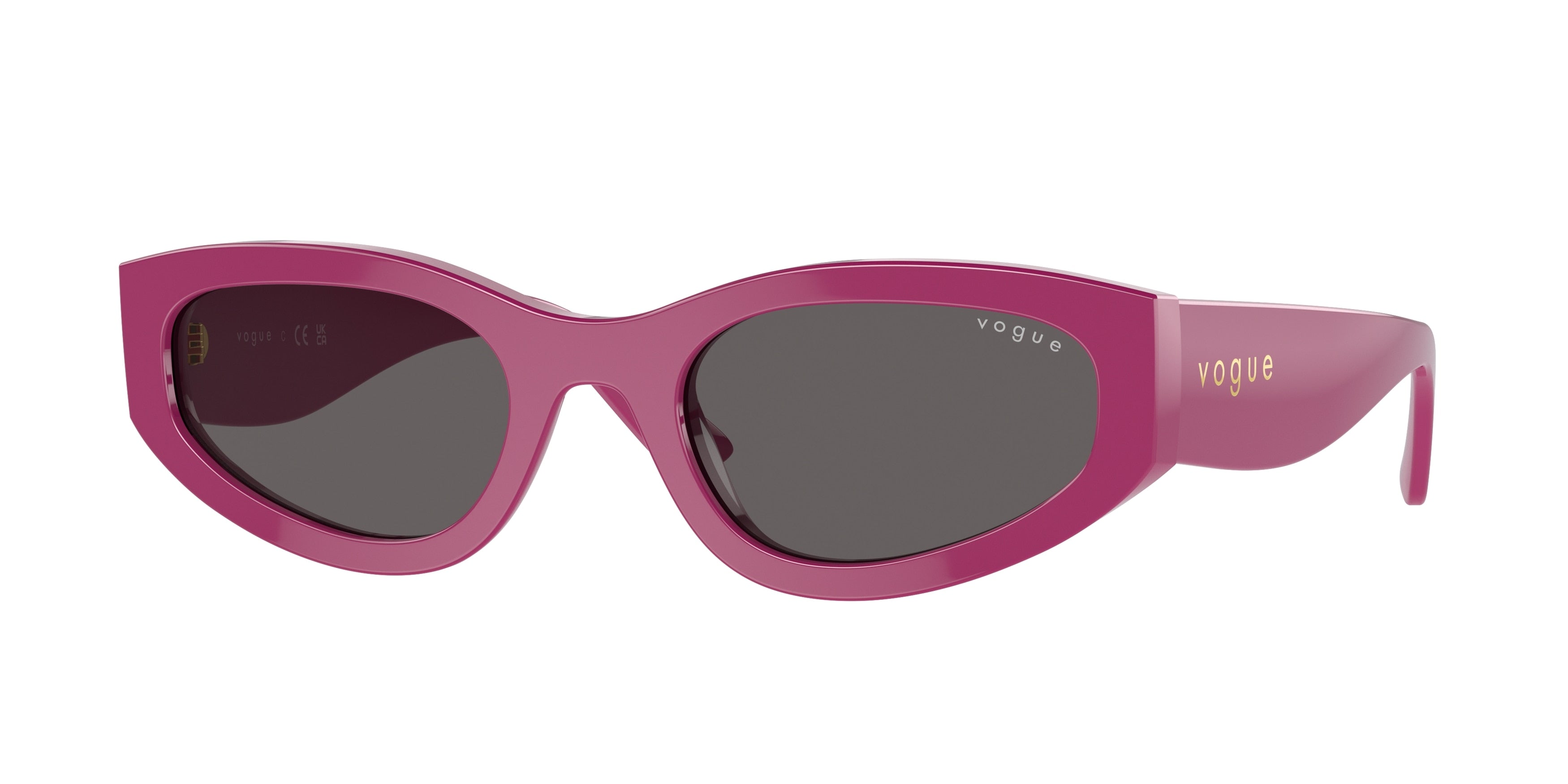 Vogue VO5585S Irregular Sunglasses  316087-Full Fuchsia 54-140-22 - Color Map Pink