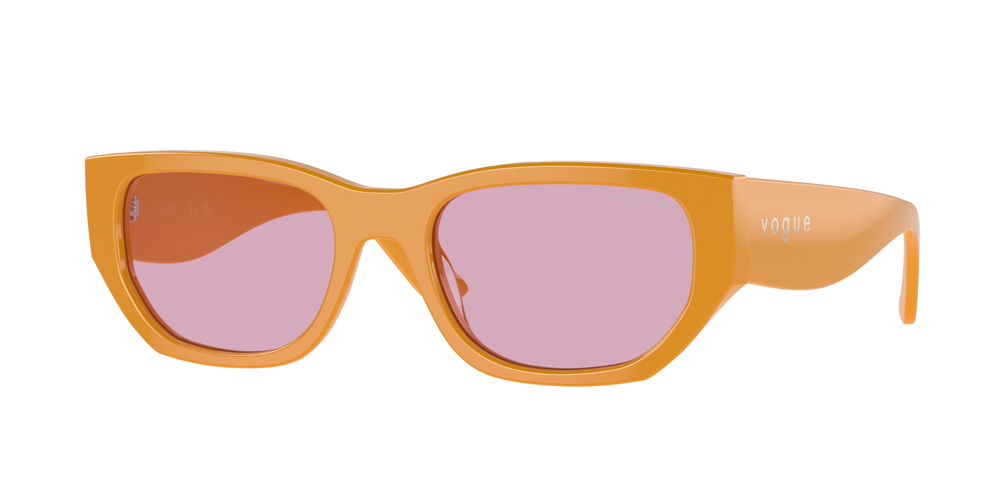 Vogue VO5586S Rectangle Sunglasses  315976-Full Ocher 53-140-19 - Color Map Yellow