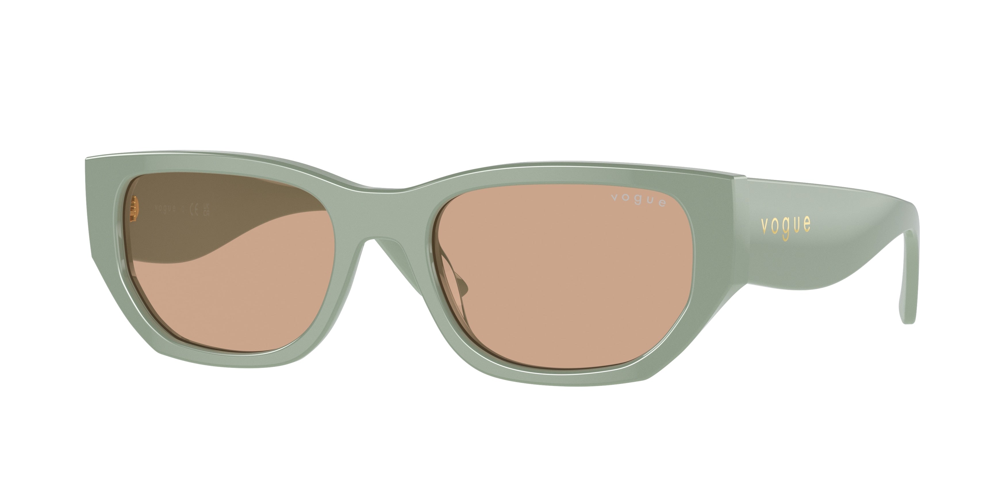 Vogue VO5586S Rectangle Sunglasses  3161/3-Full Light Green 53-140-19 - Color Map Green