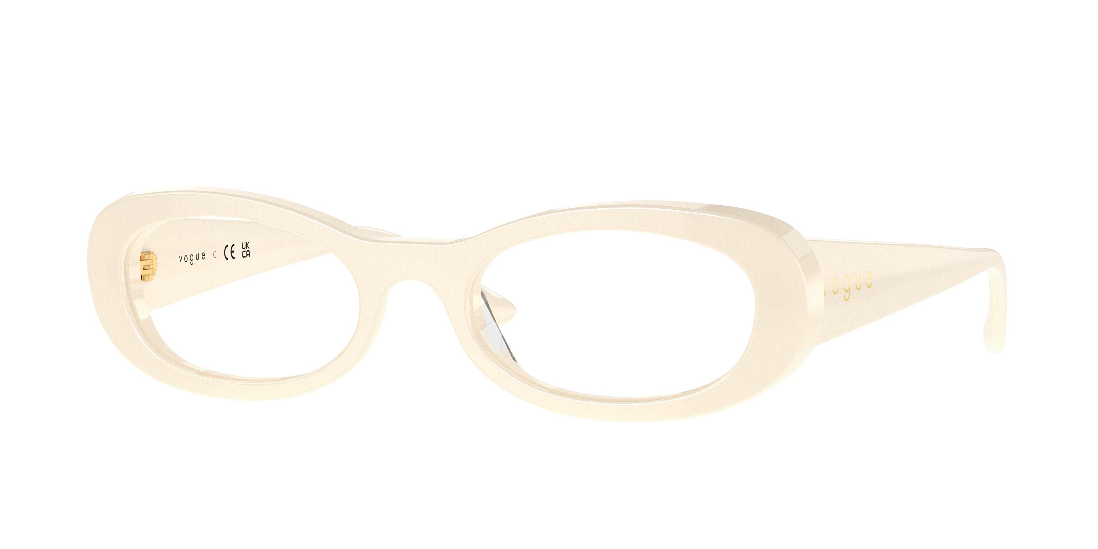 Vogue VO5596 Oval Eyeglasses  3167-Full Ivory 53-140-20 - Color Map White