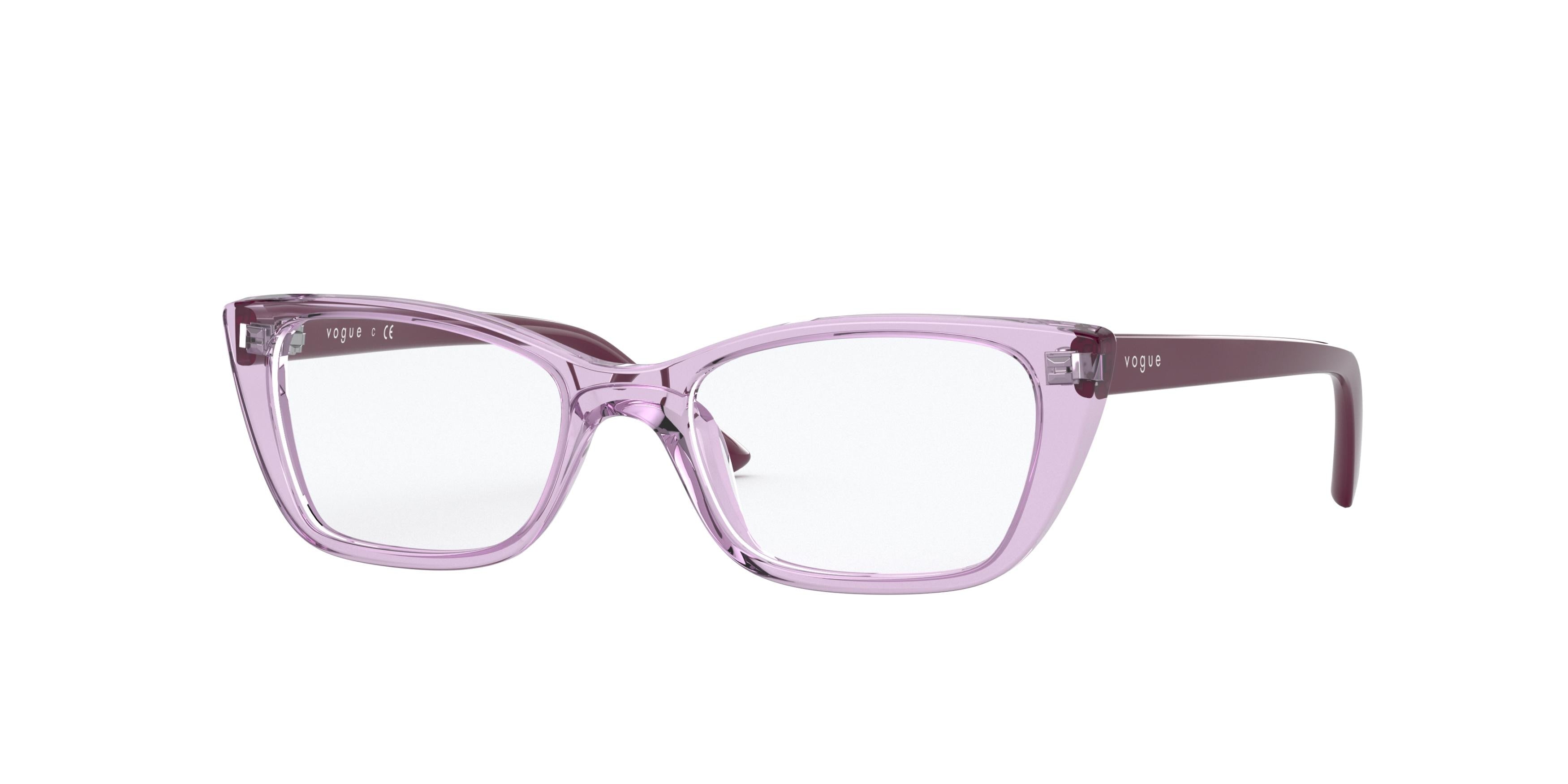 VOGUE JUNIOR OPHTHAL VY2004 Rectangle Eyeglasses  2686-Top Transparent Purple 46-125-16 - Color Map Violet