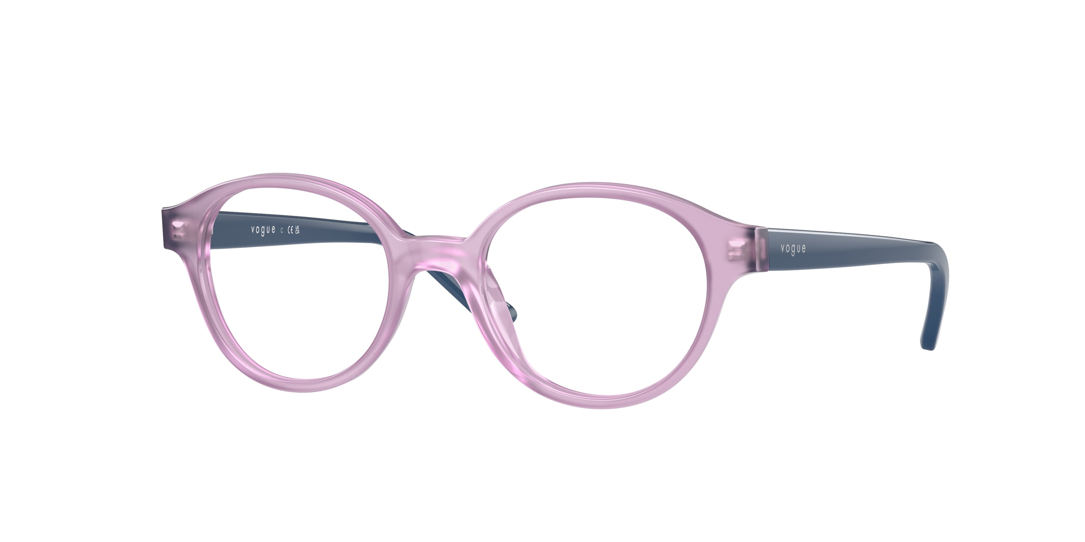 VOGUE JUNIOR OPHTHAL VY2005 Oval Eyeglasses  2780-Opal Pink 43-125-17 - Color Map Pink