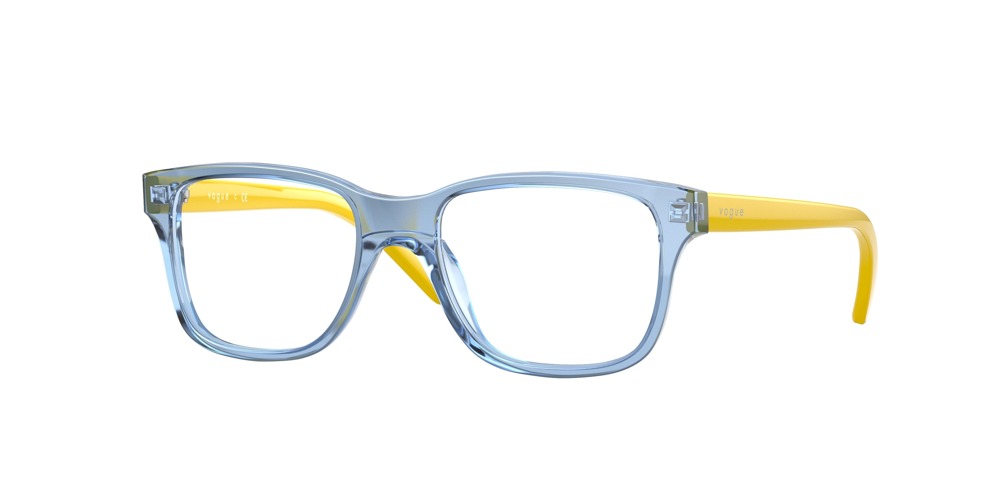 VOGUE JUNIOR OPHTHAL VY2006 Pillow Eyeglasses  2743-Blue Transparent 46-125-16 - Color Map Blue