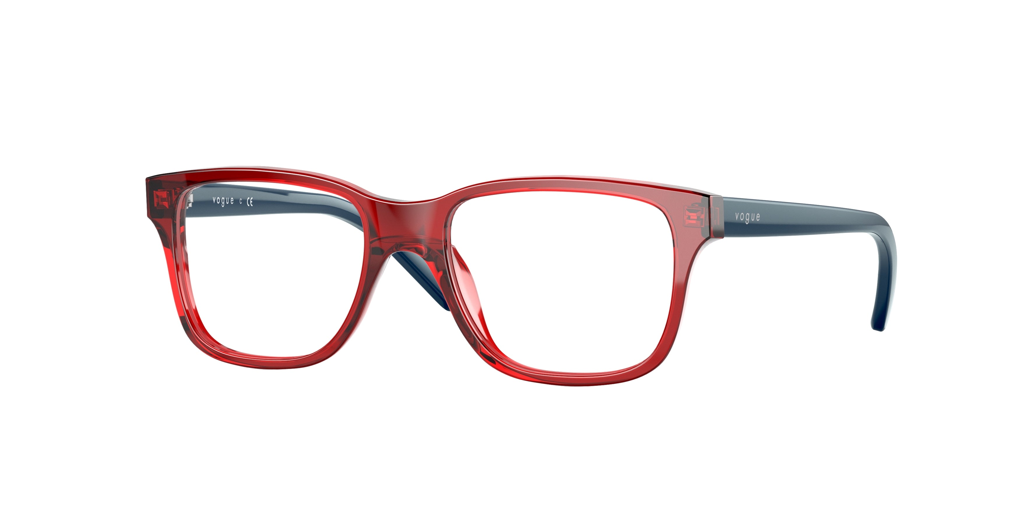 VOGUE JUNIOR OPHTHAL VY2006 Pillow Eyeglasses  2911-Red Transparent 46-125-16 - Color Map Red