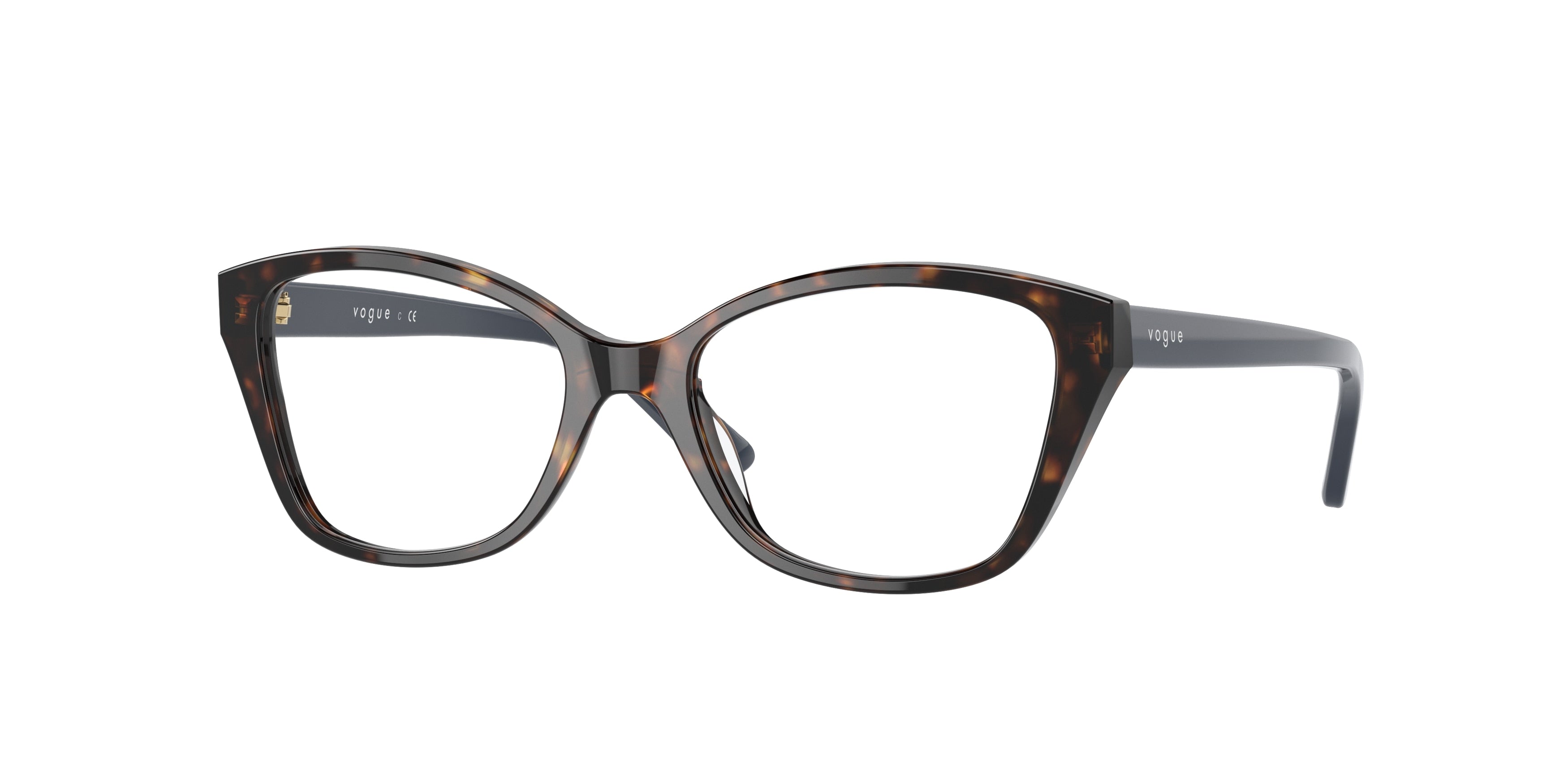 VOGUE JUNIOR OPHTHAL VY2010 Butterfly Eyeglasses  W656-Dark Havana 46-125-16 - Color Map Brown