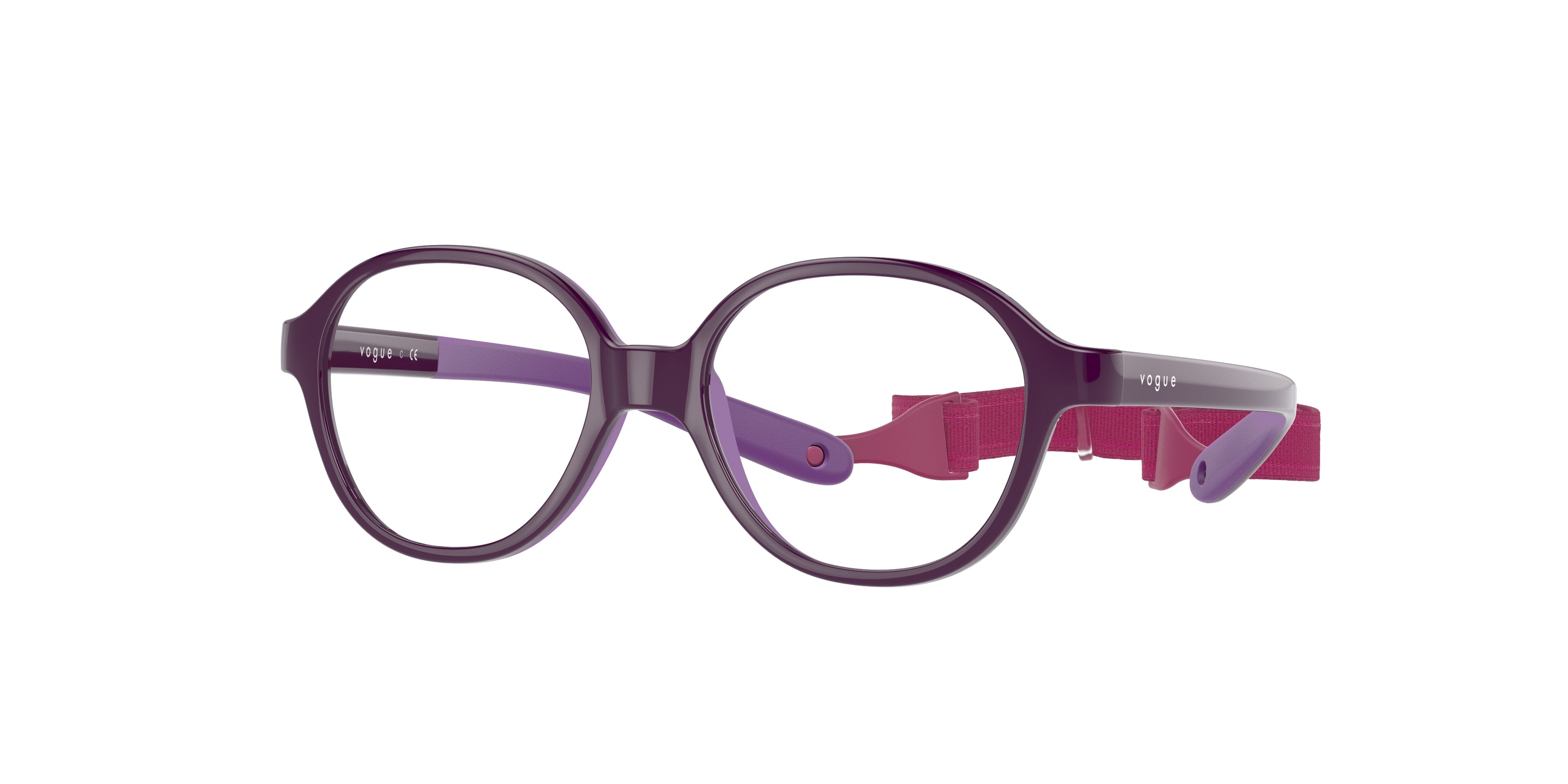 VOGUE JUNIOR OPHTHAL VY2011 Pillow Eyeglasses  2976-Violet On Rubber Violet 40-115-14 - Color Map Violet