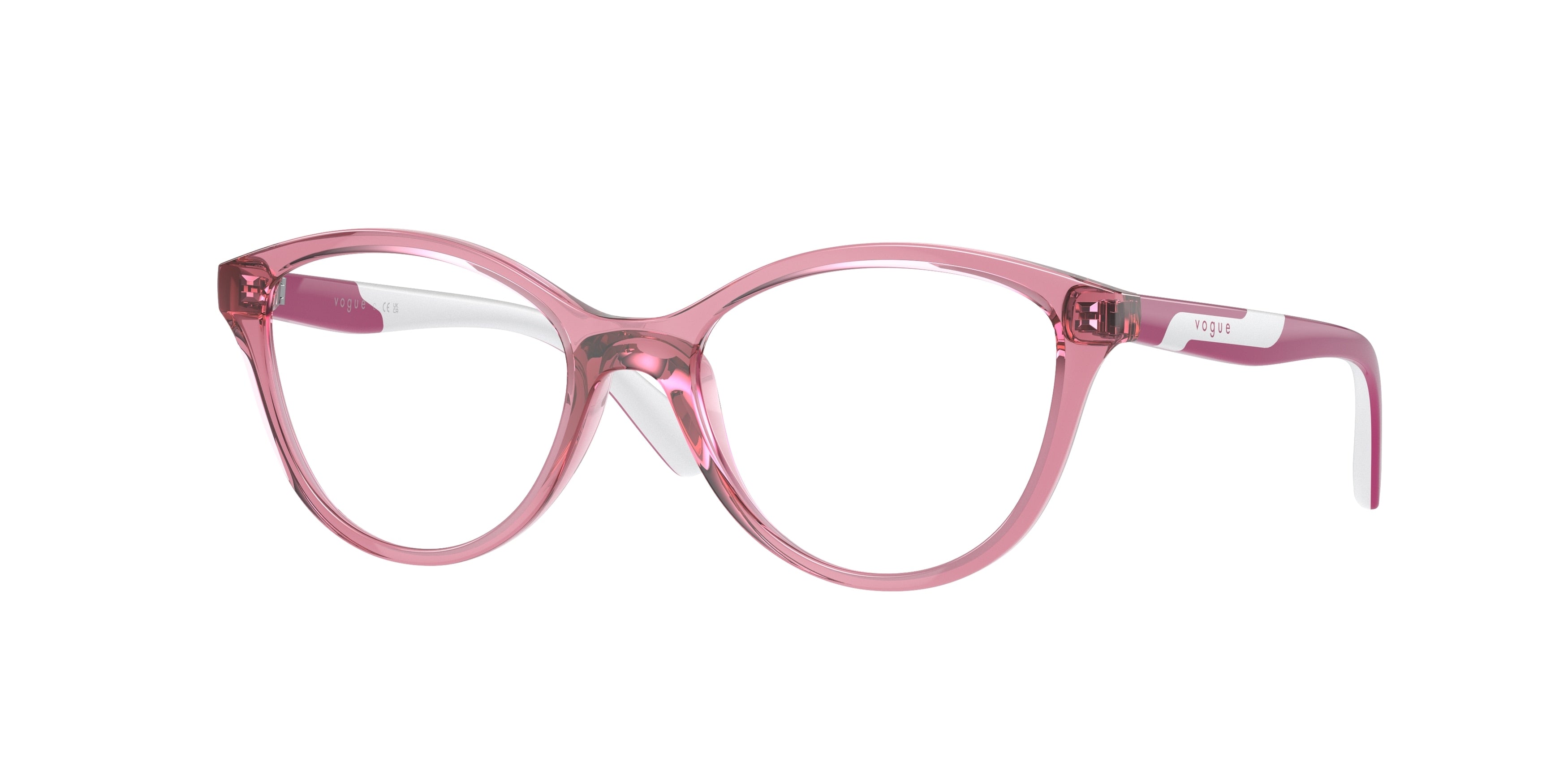 VOGUE JUNIOR OPHTHAL VY2019 Pillow Eyeglasses  3065-Transparent Purple 48-125-16 - Color Map Violet