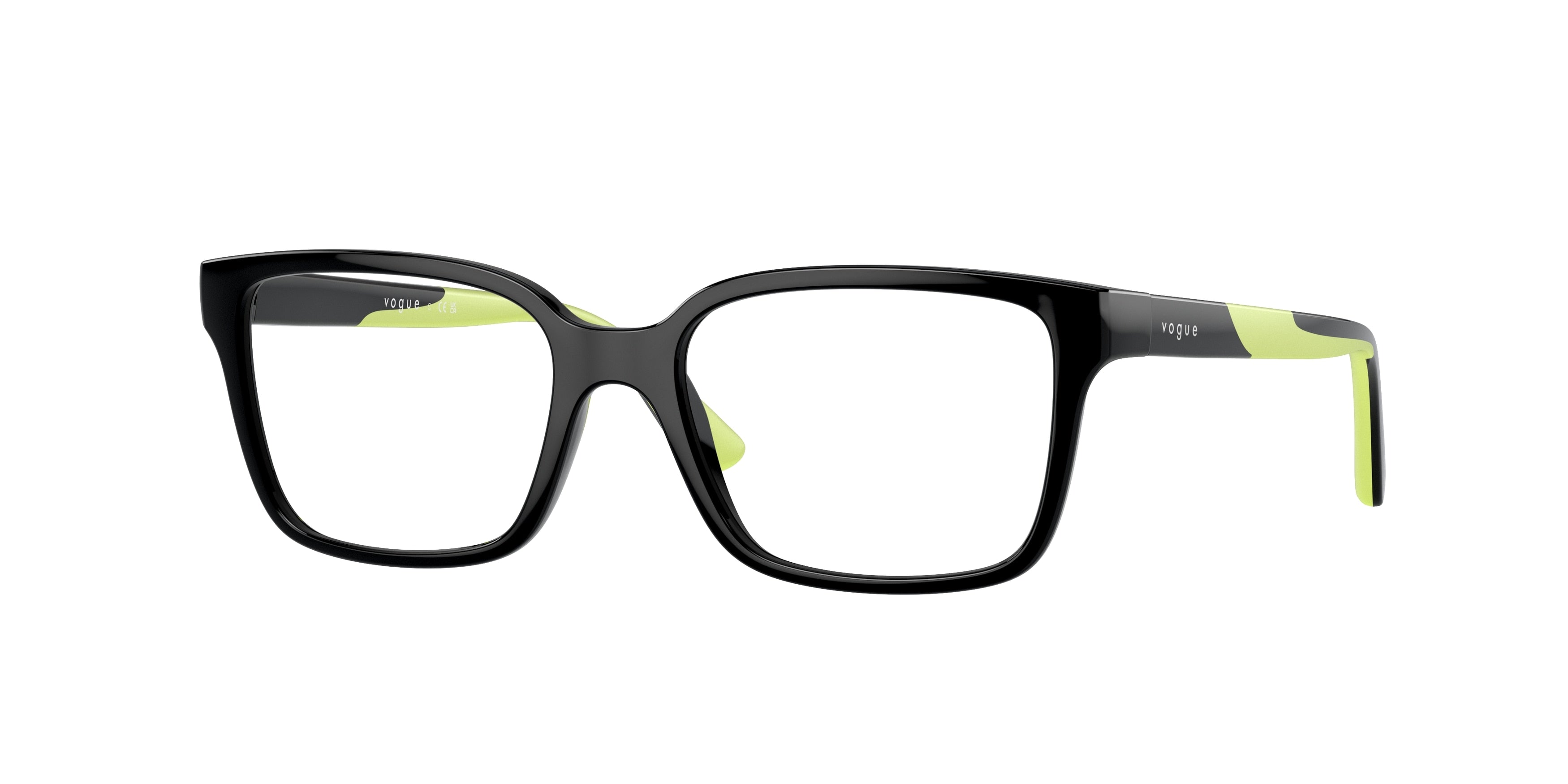 VOGUE JUNIOR OPHTHAL VY2026 Rectangle Eyeglasses  W44-Black 49-130-16 - Color Map Black