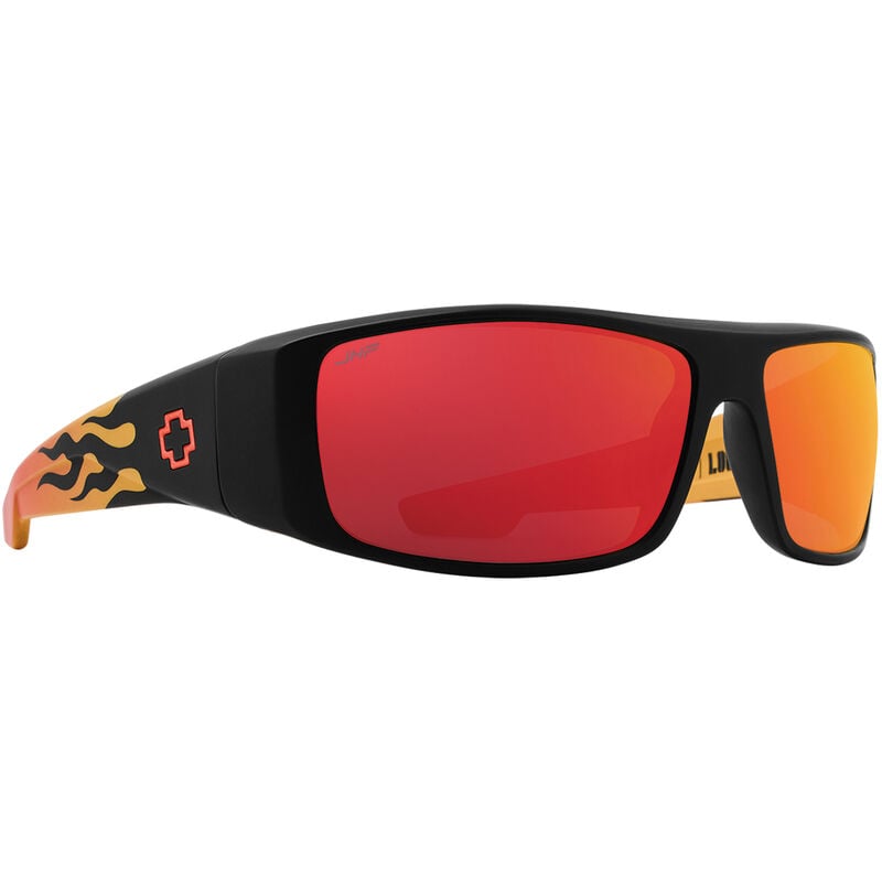 Spy Logan Sunglasses  Matte Black Orange Flames Small-Medium, One size