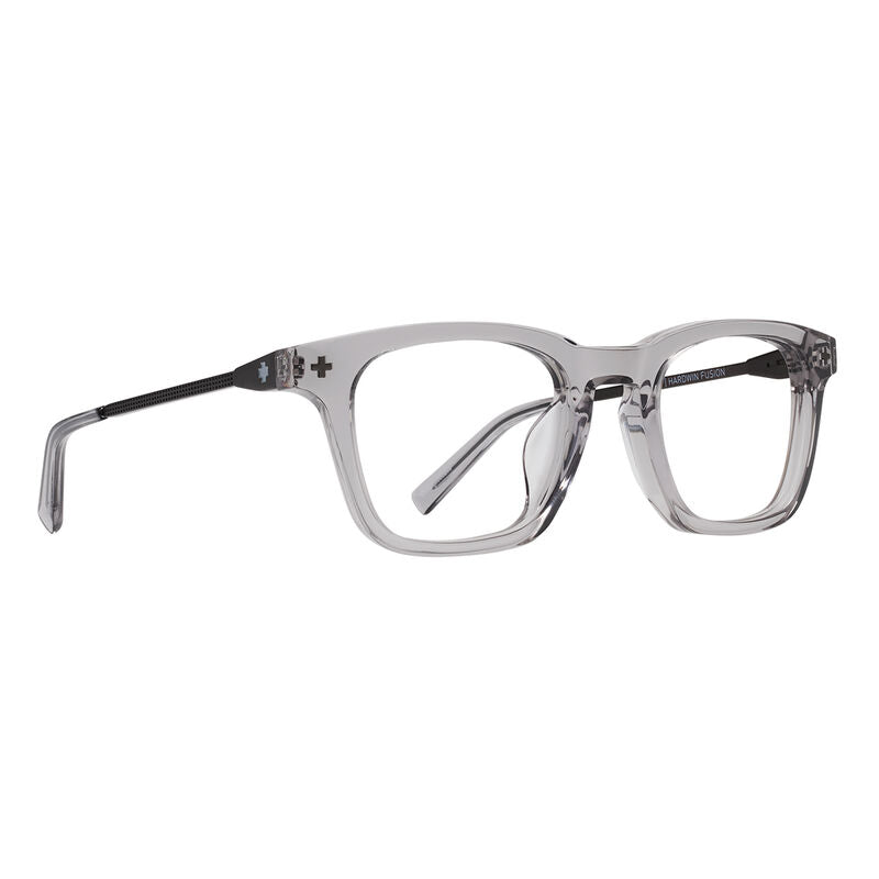 Spy Hardwin Fusion 50 Eyeglasses  Crystal Smoke Matte Dark Gunmetal Small