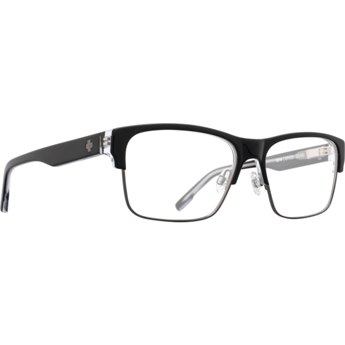 Spy Brody 5050 57 Eyeglasses  Black Clear Gunmetal Large