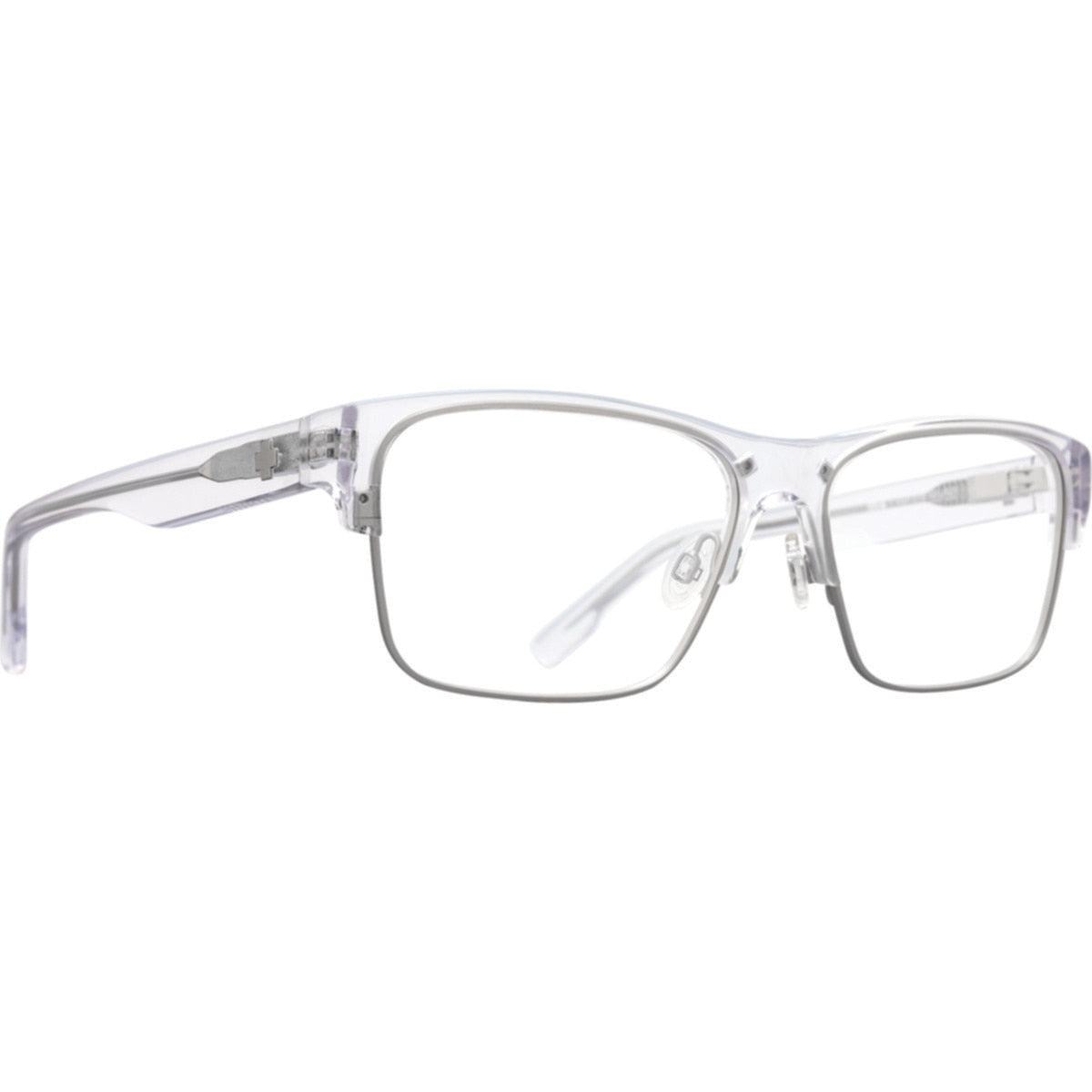 Spy Brody 5050 59 Eyeglasses  Crystal Matte Silver Extra Large