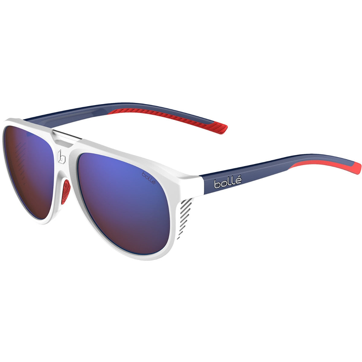 Bolle Euphoria Sunglasses  White Blue Red Matte Medium