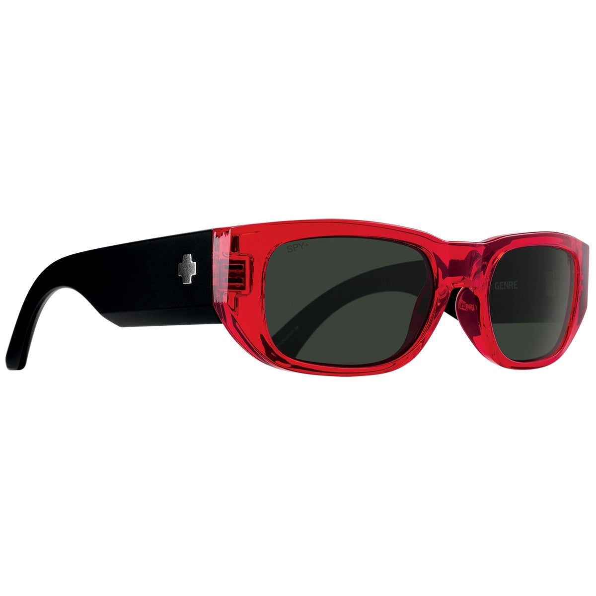 Spy GENRE Sunglasses  Translucent Red Matte Black 54-20-143