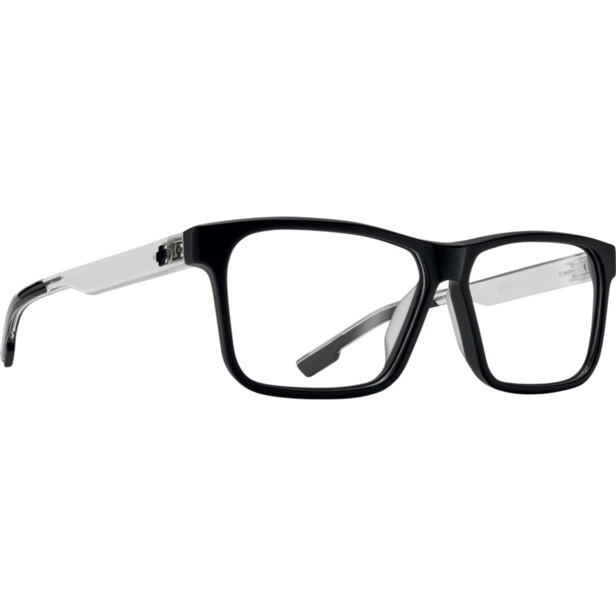 Spy Justice 57 Eyeglasses  Matte Black Gloss Crystal Medium-Large