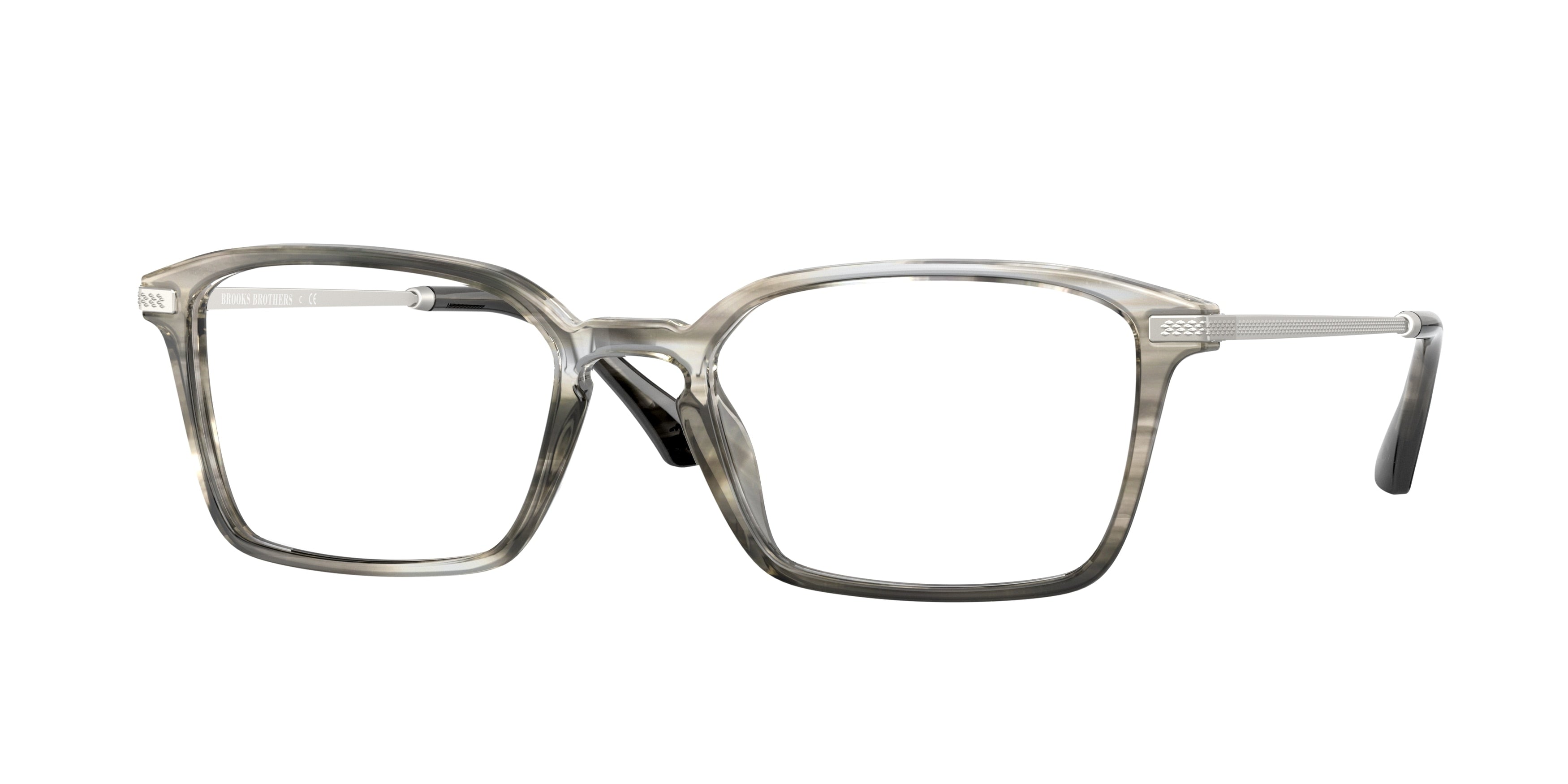 Brooks Brothers BB2047 Pillow Eyeglasses  6103-Gray Horn 54-150-19 - Color Map Grey