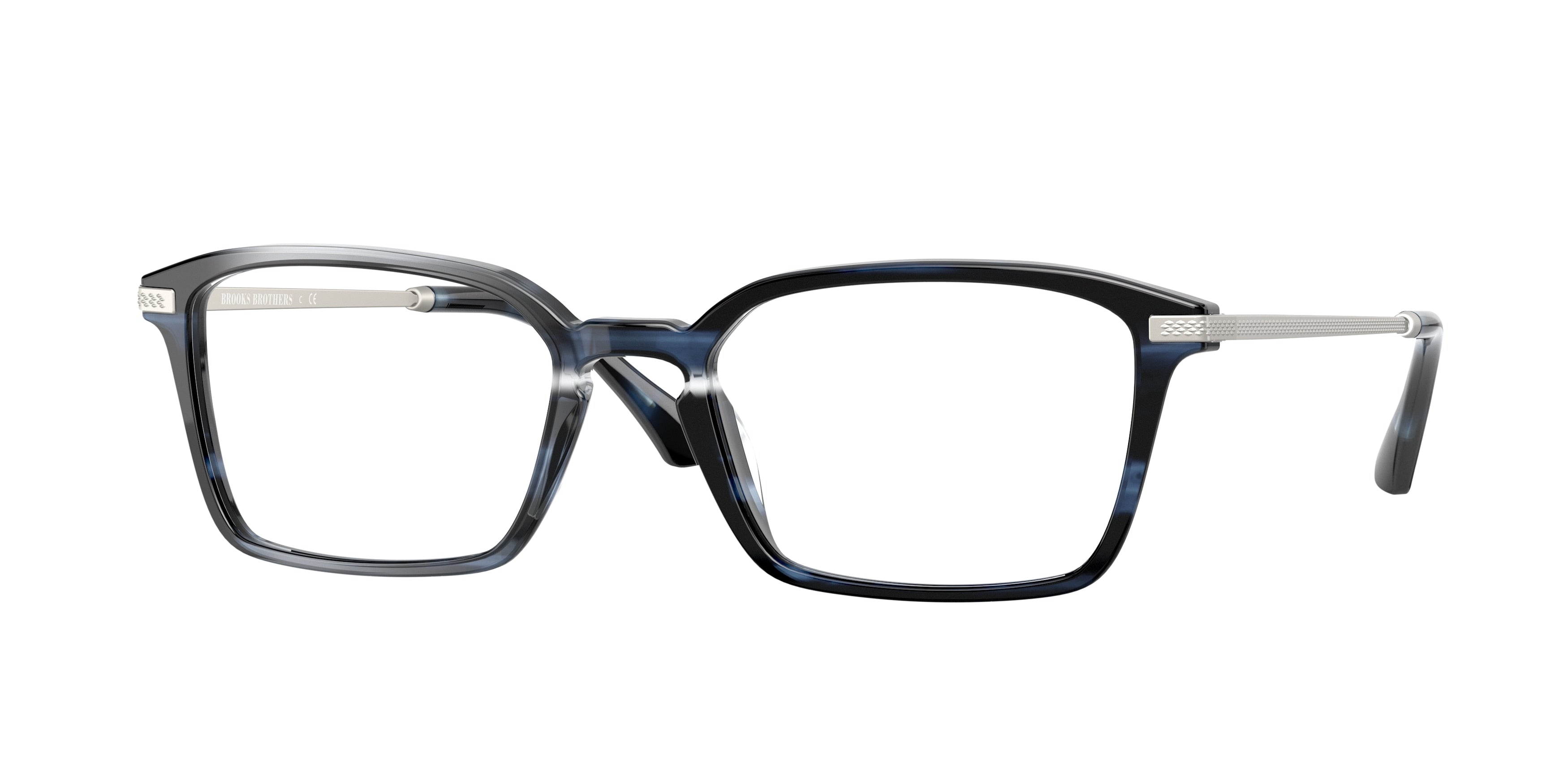 Brooks Brothers BB2047 Pillow Eyeglasses  6140-Blue Horn 54-150-19 - Color Map Blue