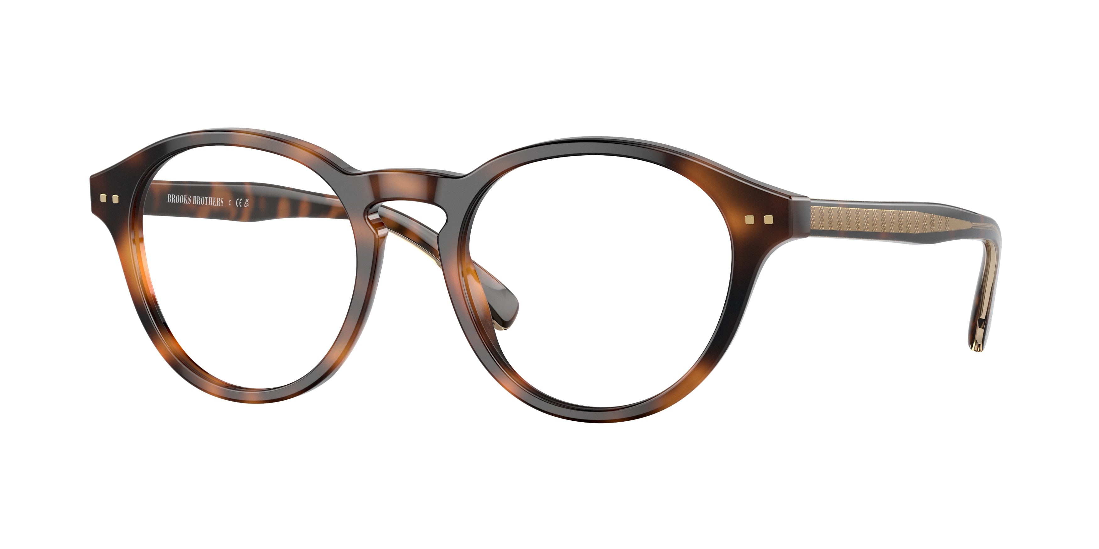 Brooks Brothers BB2056 Phantos Eyeglasses  6160-Warm Tortoise 50-145-19 - Color Map Tortoise